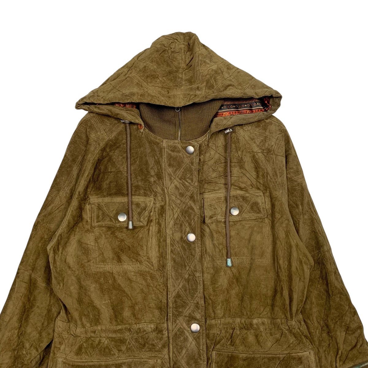 Japanese Brand Joe Cleopatra Hooded Long Jacket Size XL / US 12-14 / IT 48-50 - 2 Thumbnail