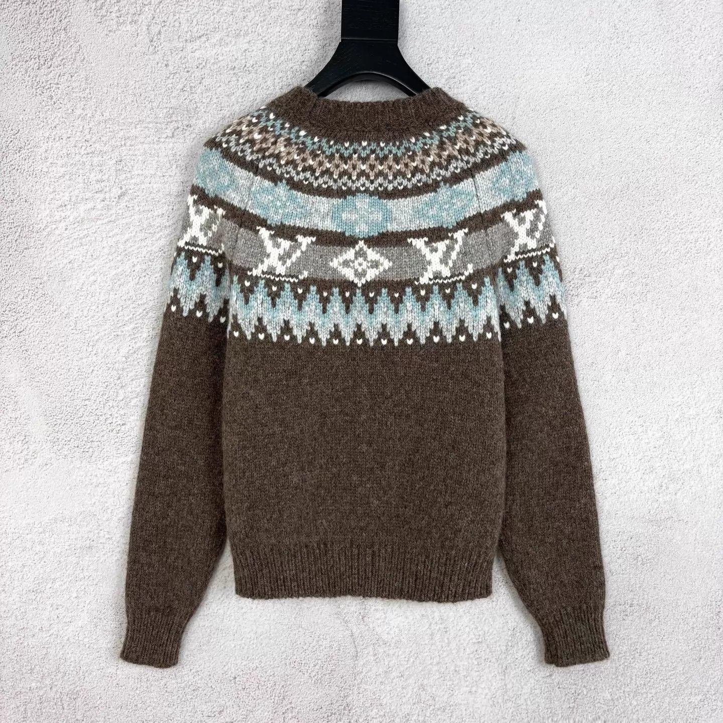 Louis Vuitton LV SS26 ski fair isle lettered crewneck long-sleeve Tan XS Size XS / US 0-2 / IT 36-38 - 2 Thumbnail