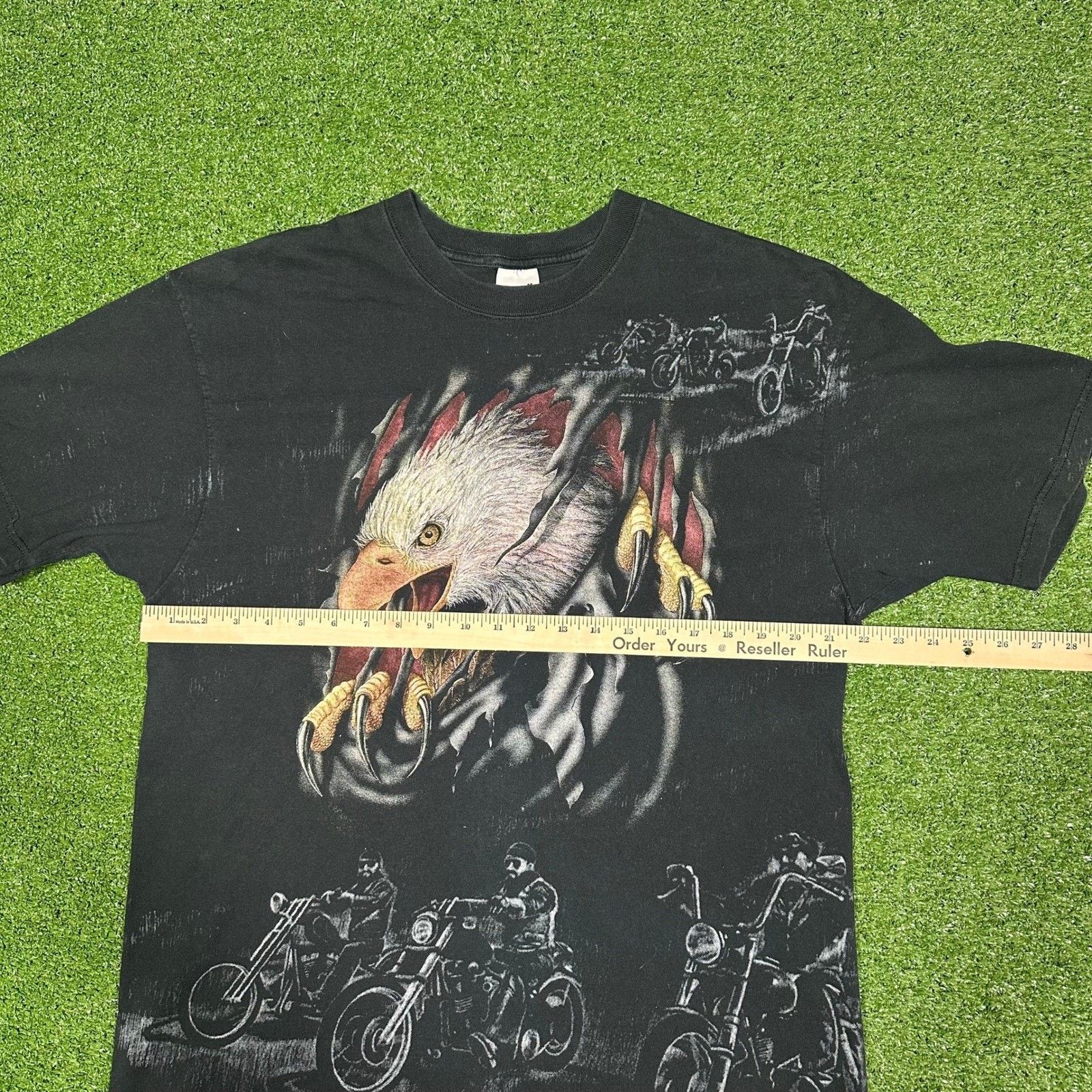 Anvil Vintage 90s Bald Eagle Break Biker AOP Men's XL Size US XL / EU 56 / 4 - 3 Thumbnail