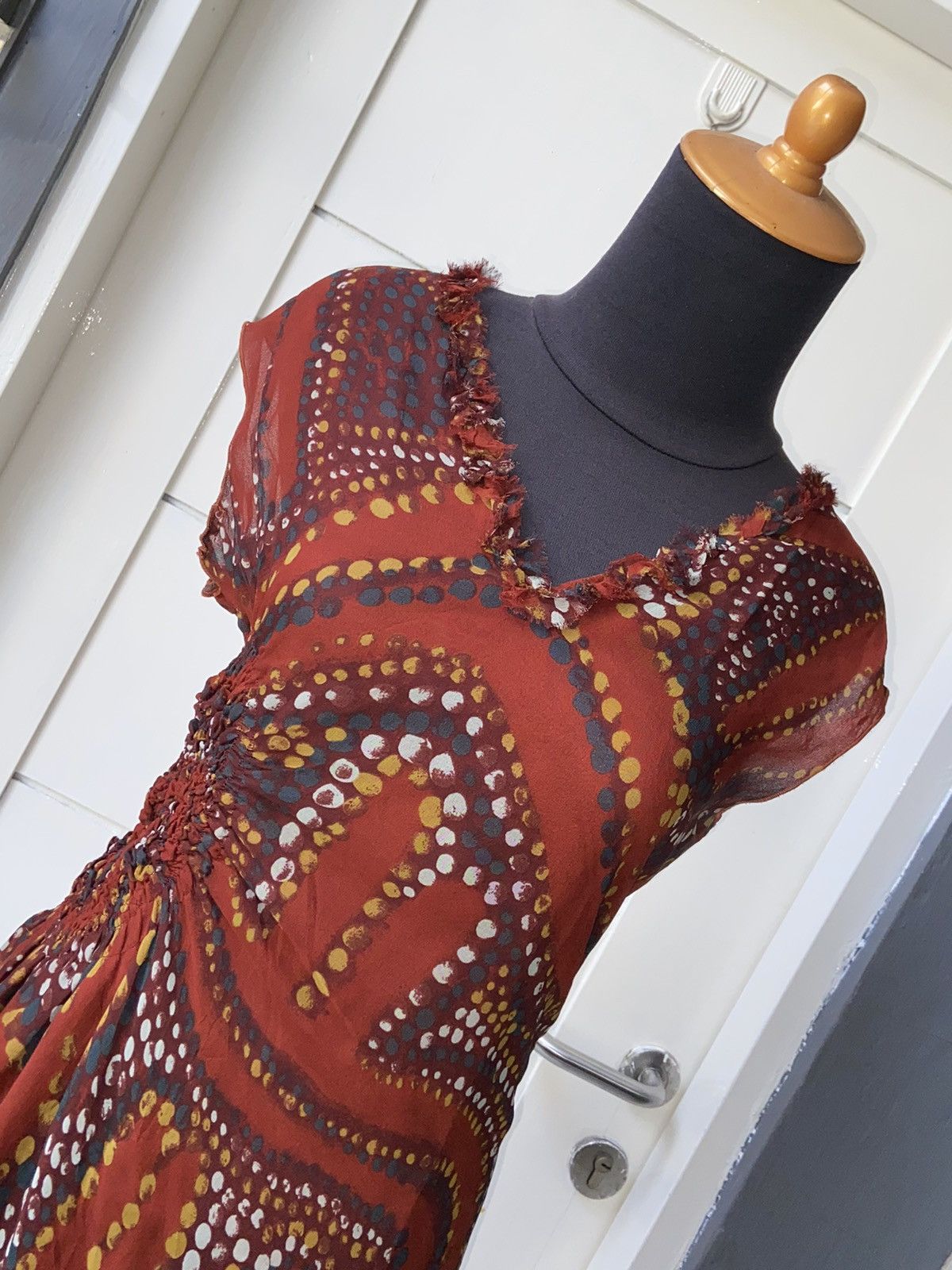 Kenzo KENZO PARIS Patterned Midi Dress Size XS / US 0-2 / IT 36-38 - 4 Thumbnail