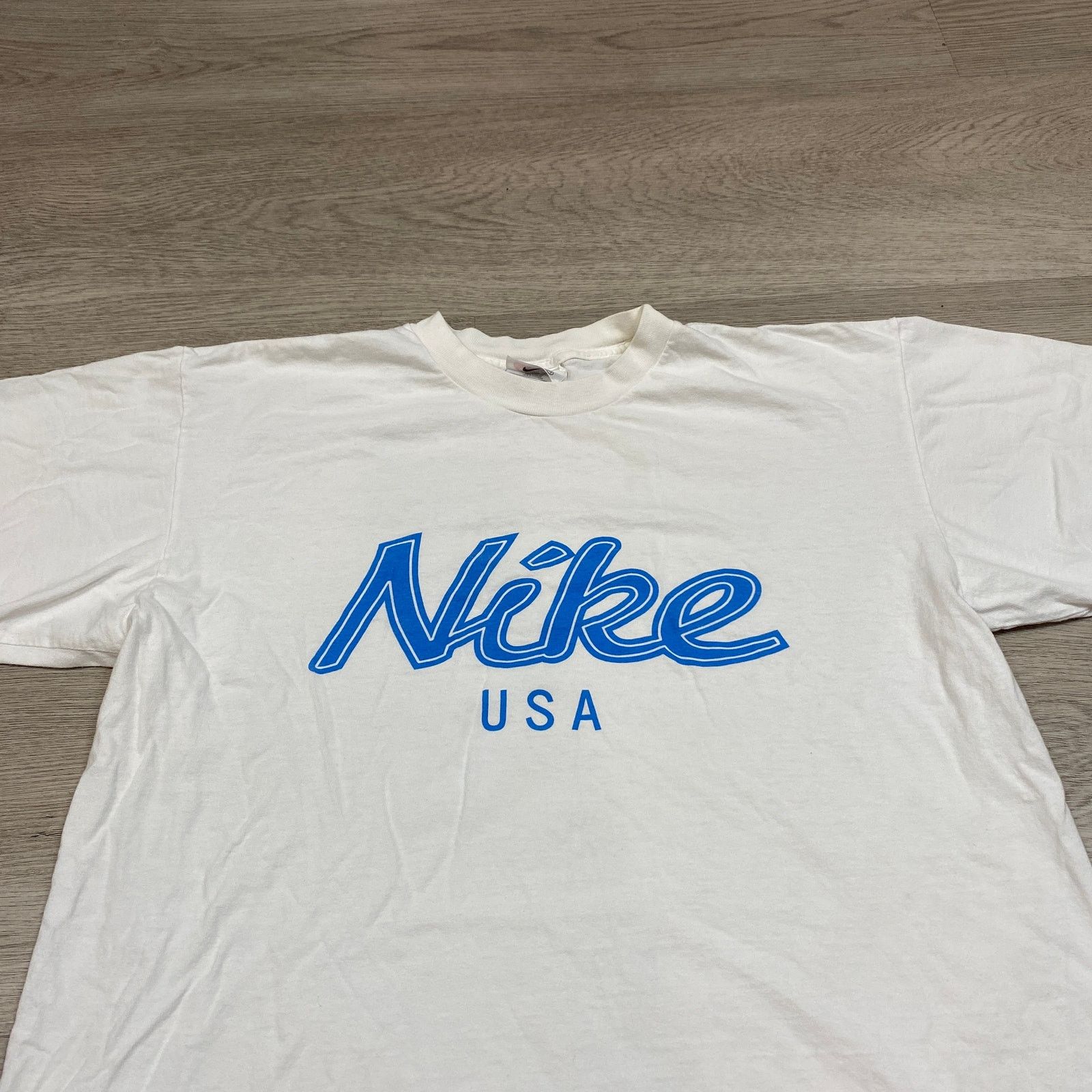 Nike × Vintage Vintage 90s Nike USA Spellout T Shirt Men's M Y2K Retro Size US M / EU 48-50 / 2 - 2 Thumbnail