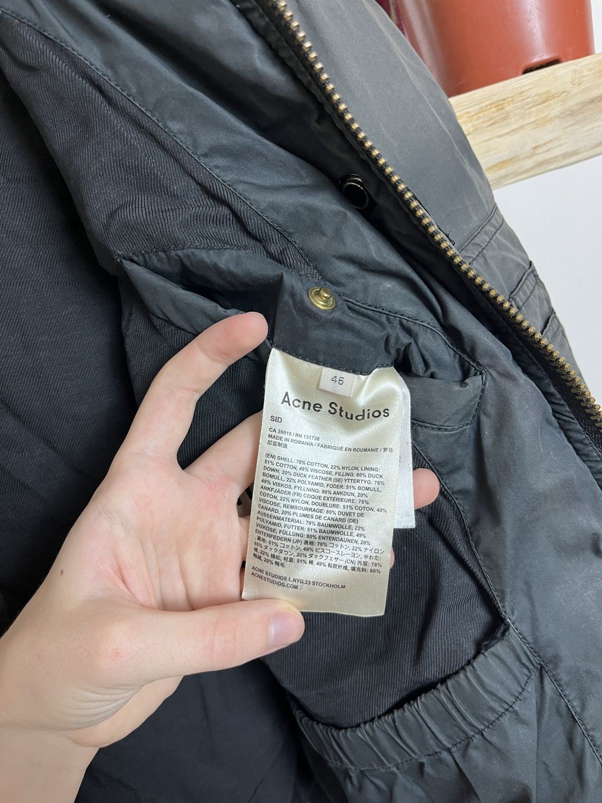 Acne Studios Acne Studios 13AW Black Sid Down Ma-1 Bomber very rare hype Size US S / EU 44-46 / 1 - 5 Thumbnail
