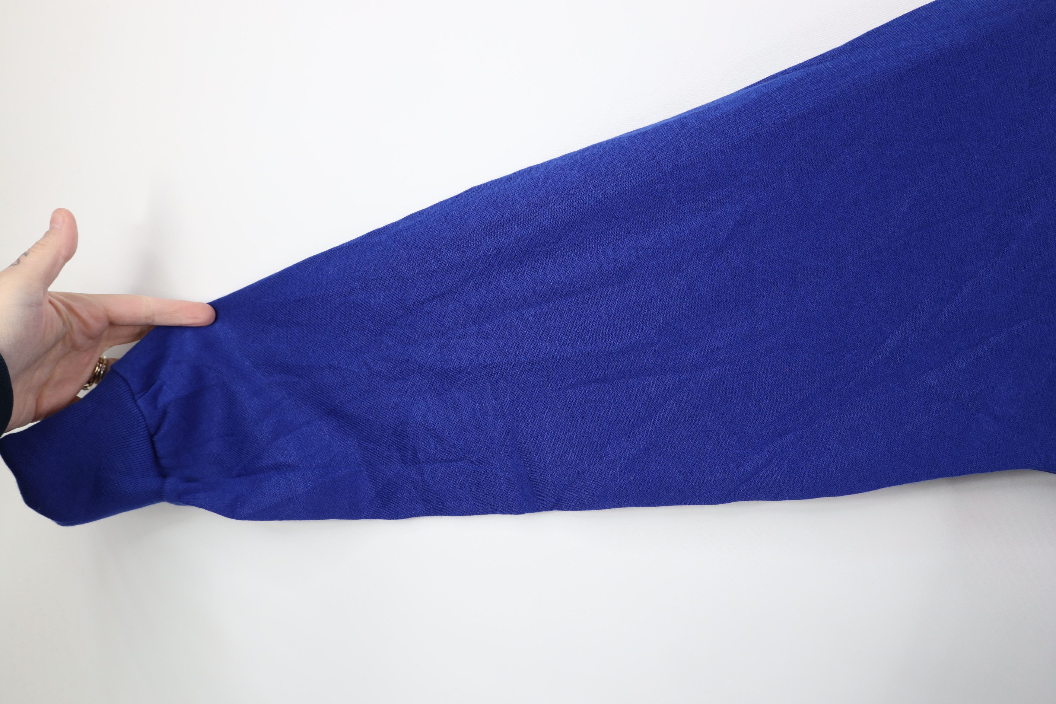 Vintage Deadstock Vintage 70s 80s Streetwear Hoodie Sweatshirt Blue Size US M / EU 48-50 / 2 - 7 Thumbnail