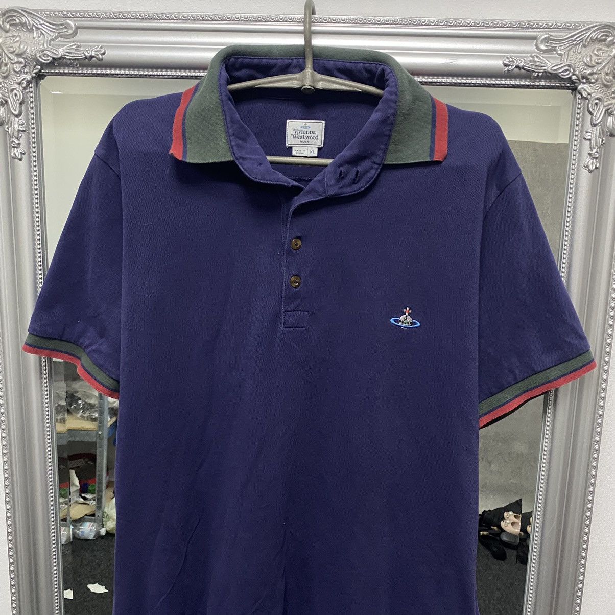 Vivienne Westwood Vintage Vivienne Westwood Polo Shirt Logo Orb Basic Y2k Size US XL / EU 56 / 4 - 2 Thumbnail
