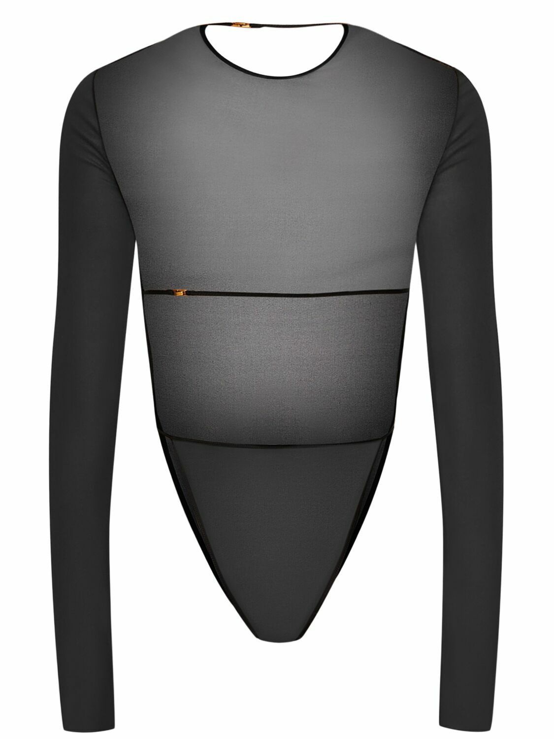 Saint Laurent Paris o1y0126 Bodysuit in Black Size L / US 10 / IT 46 - 2 Thumbnail