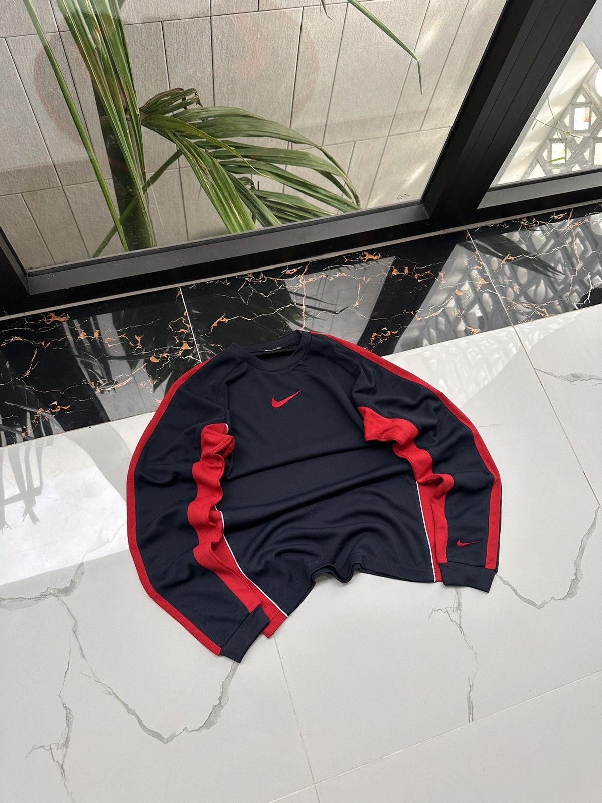 Nike × Vintage 🦀NIKE VINTAGE DOUBLE SWOOSH STREETWEAR LONGSLEEVE🦀 Size US S / EU 44-46 / 1 - 1 Thumbnail
