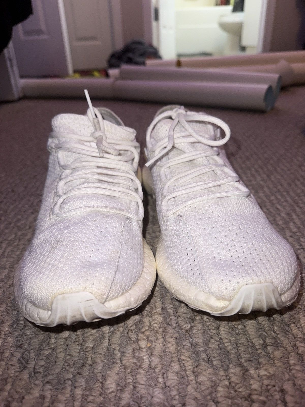 Adidas Triple white pureboosts clima Size US 9.5 / EU 42-43 - 4 Thumbnail
