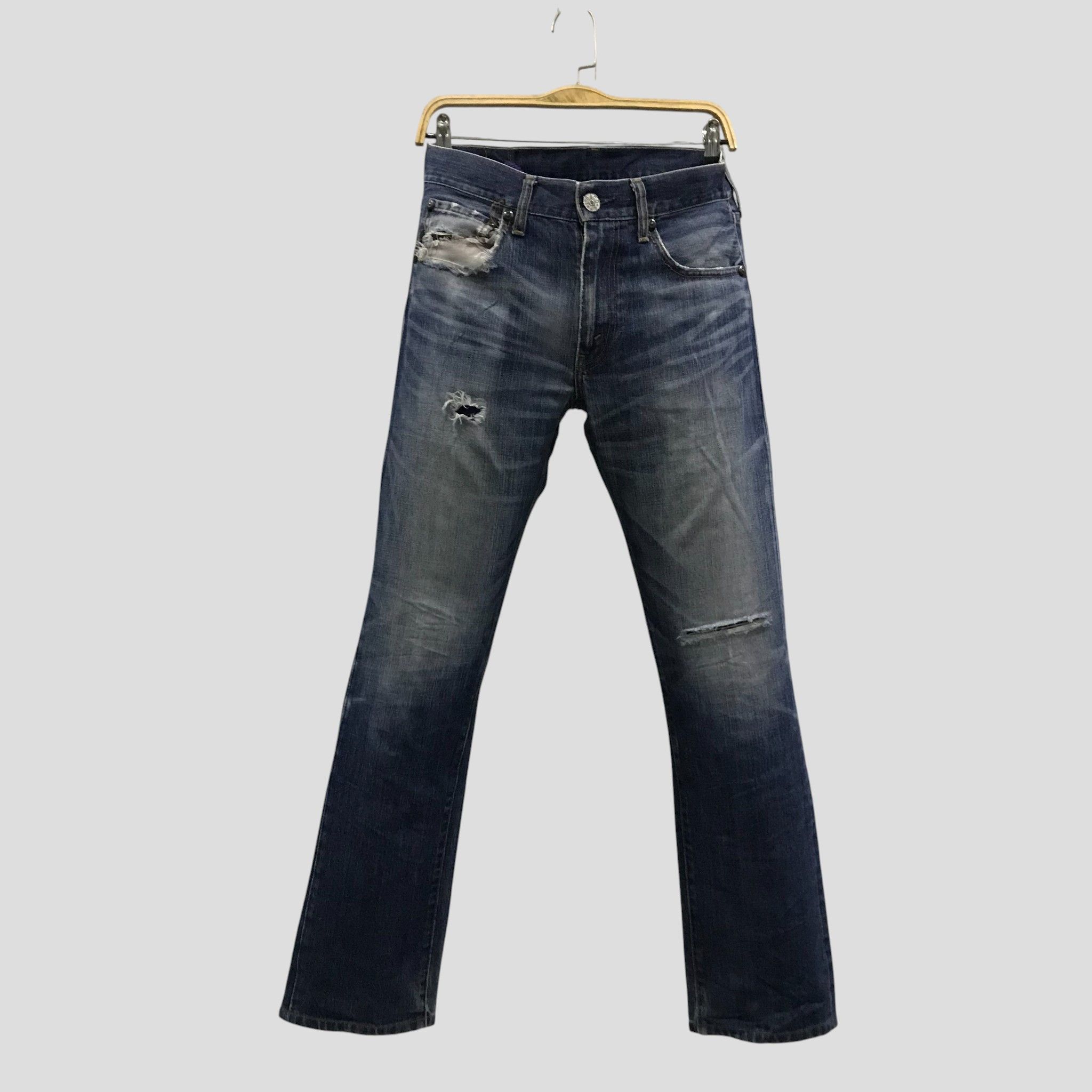 Levi's Vintage Levi’s 505 Dark Wash Distressed Straight Leg Jeans Size US 30 / EU 46 - 1 Thumbnail