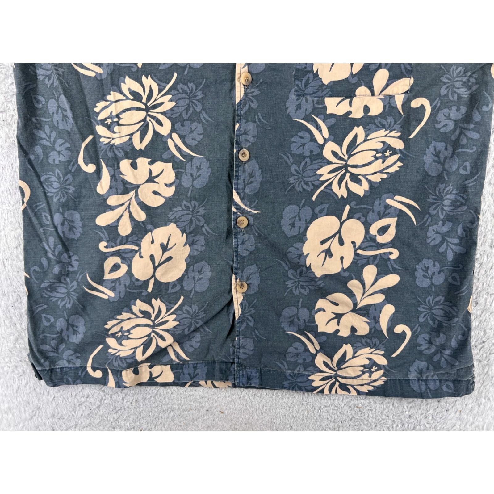 Etro Metro One Hawaiian Shirt Adult Large Blue Floral 100% Cotton Button-Up Mens Size US L / EU 52-54 / 3 - 5 Thumbnail