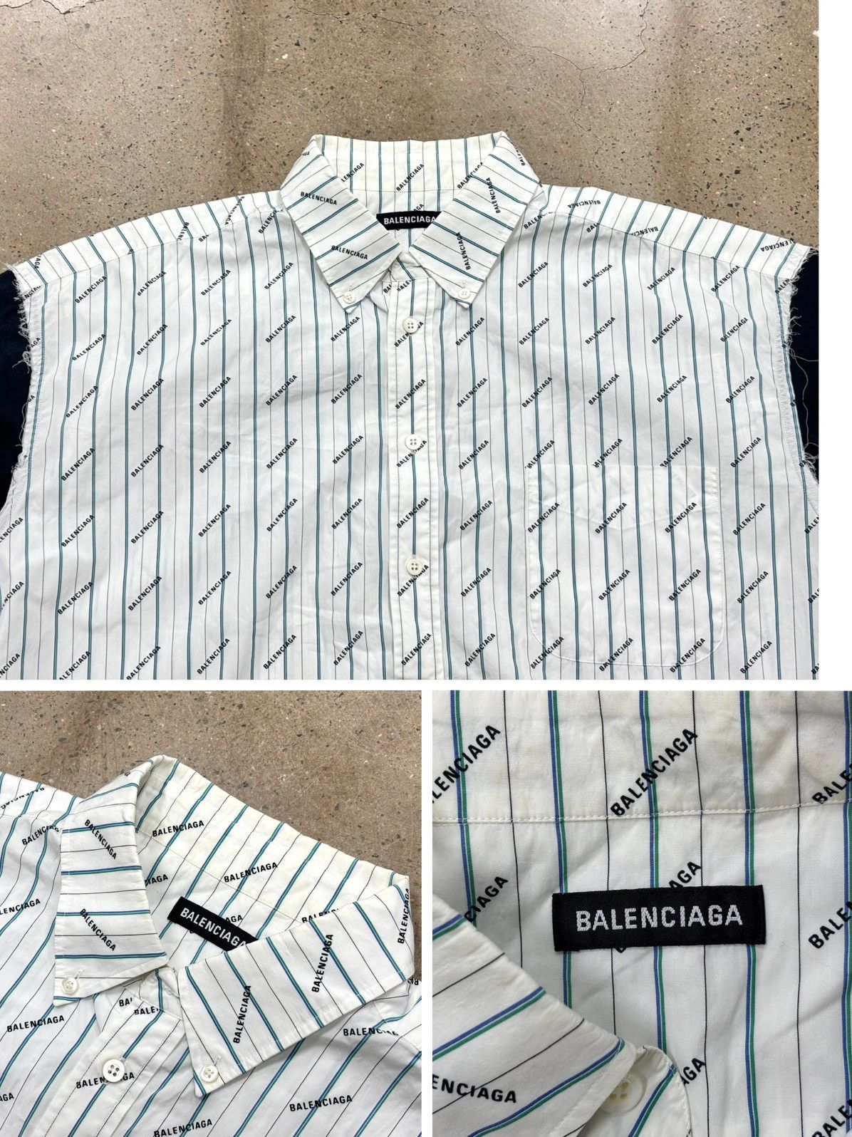 Balenciaga Balenciaga Patchwork Shirts Size US XL / EU 56 / 4 - 3 Thumbnail