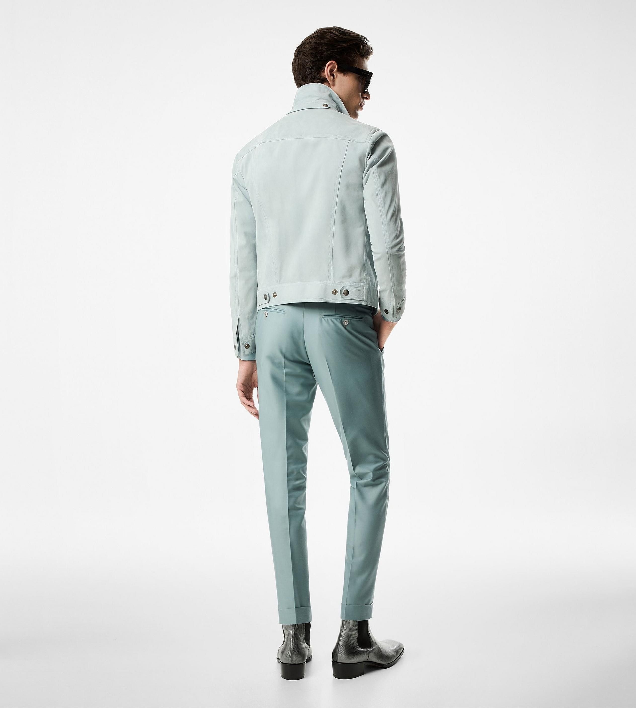 Tom Ford o1w1db10225 LBS042 Suede Jacket in Light Blue Size US S / EU 44-46 / 1 - 3 Thumbnail