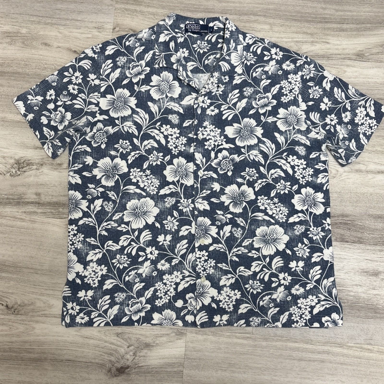 Polo Ralph Lauren 90s Vintage Polo Ralph Lauren Loop Collar Shirt Mens L Blue Size US L / EU 52-54 / 3 - 4 Thumbnail