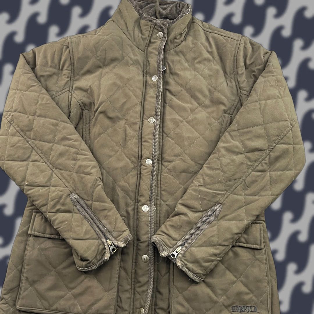 Albam Harkila Alba Womens Quilted Jacket Brown Size 44 Polyester Insulated Parka Full Zip Hooded Women Size S / US 4 / IT 40 - 1 Thumbnail