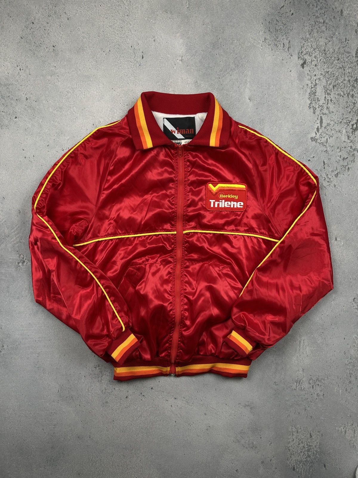 Vintage Vintage 80s Berkley Trilene Satin Racing Jacket 90s USA M Size US M / EU 48-50 / 2 - 7 Thumbnail