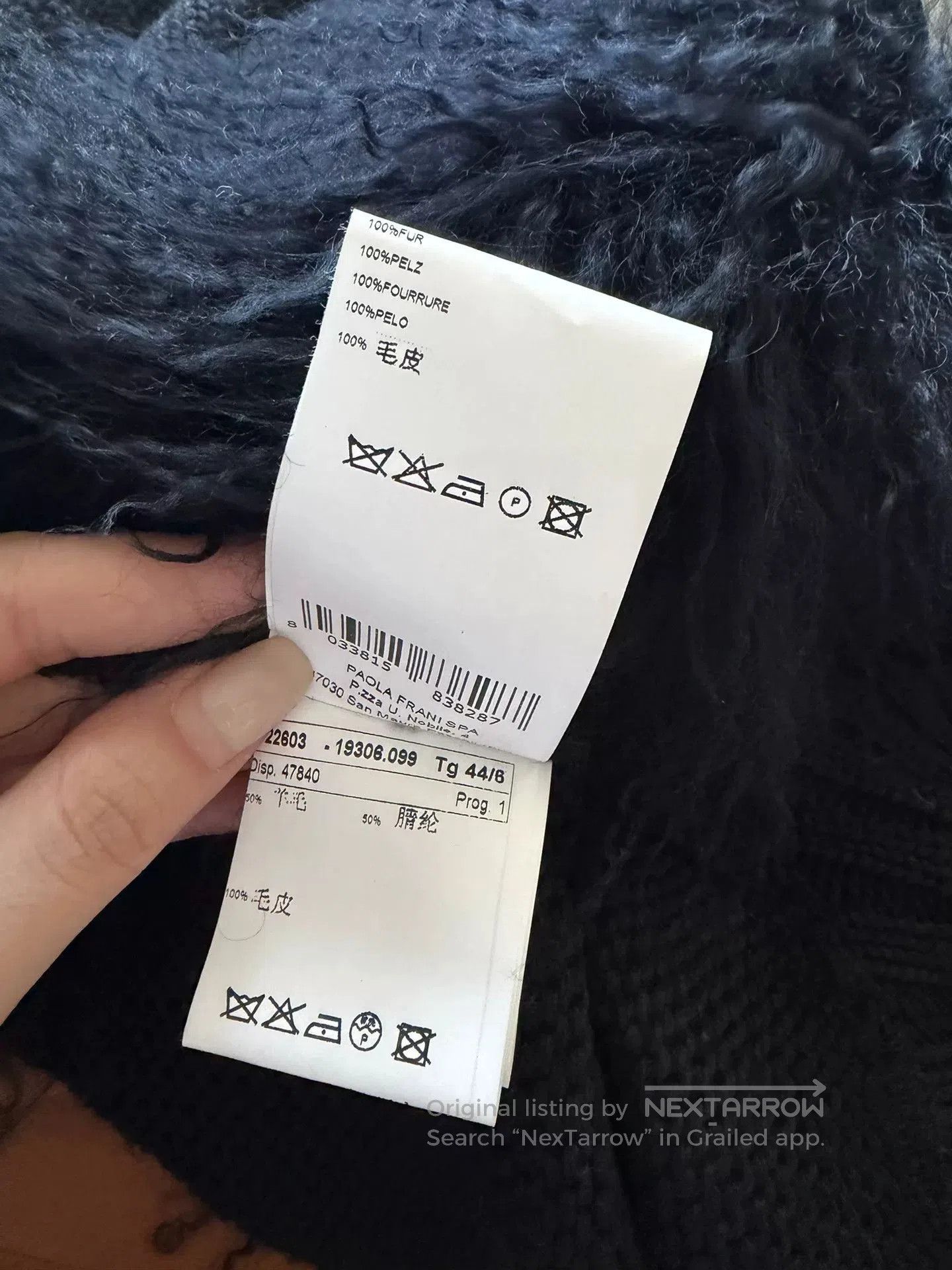 Paoloni PAOLAFRANI Knit Beaver Fur Collar Vest. Size M / US 6-8 / IT 42-44 - 9 Thumbnail