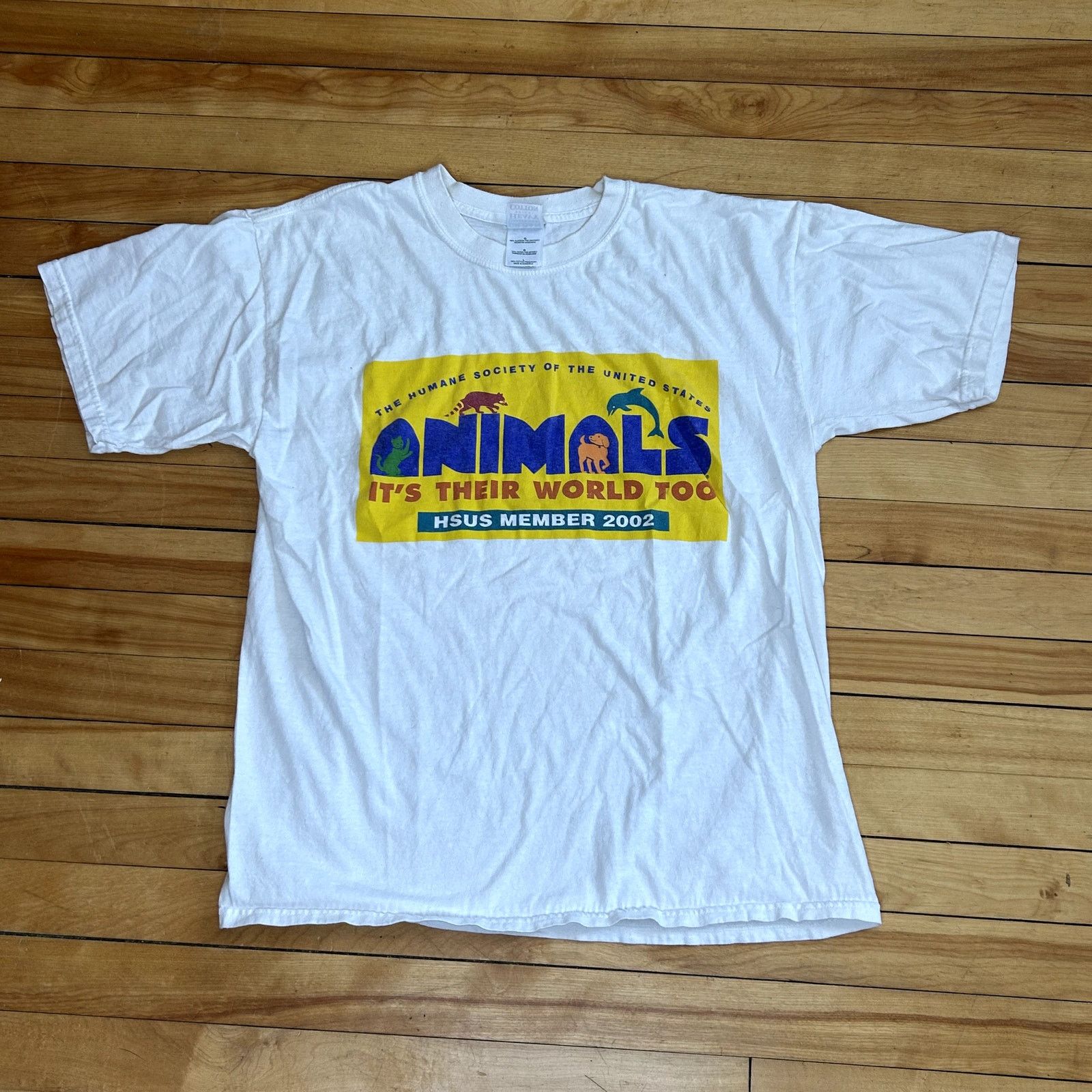 Gildan Y2K Humane Society White T-Shirt Large Size US L / EU 52-54 / 3 - 1 Thumbnail