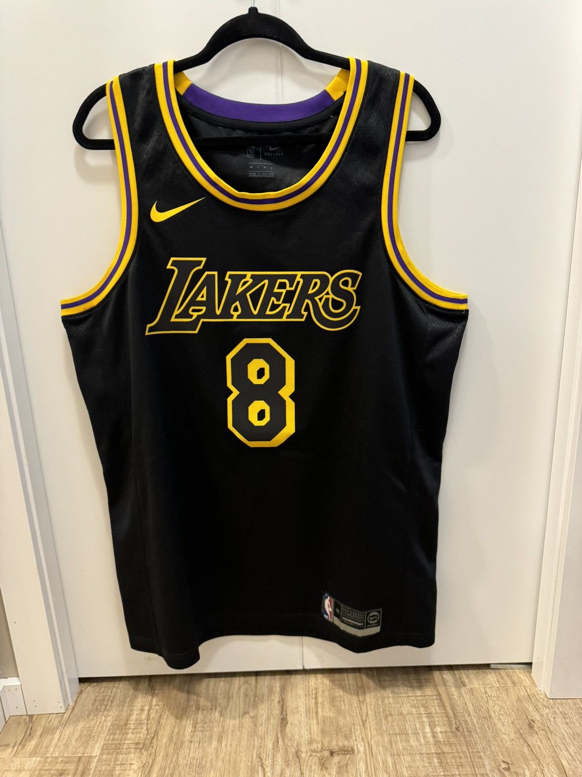 image of Nike Los Angeles Lakers Kobe Bryant Jersey in Black, Men's (Size Large)