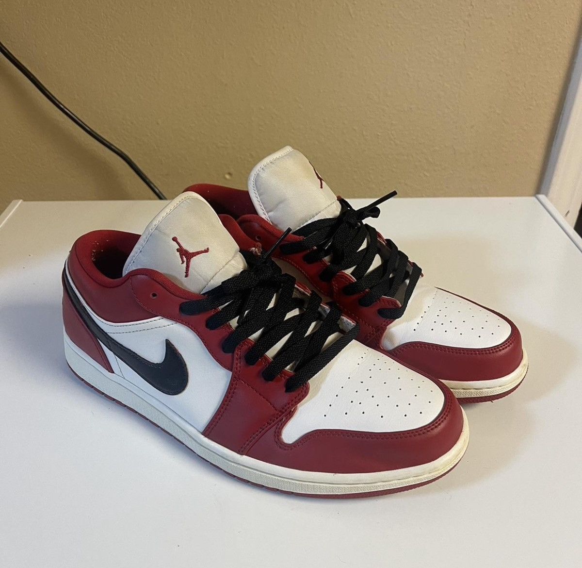 Jordan Brand Jordan 1 Low Gym Red CUSTOM Size US 11.5 / EU 44-45 - 1 Thumbnail