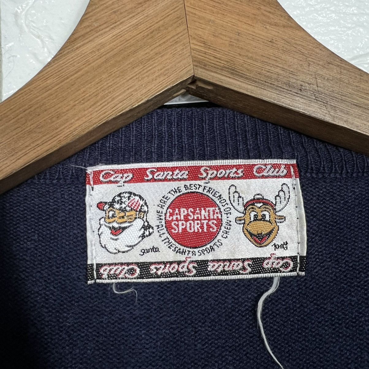 Vintage CAP SANTA Embroidery Big Logo Sweatshirt #3973-C181