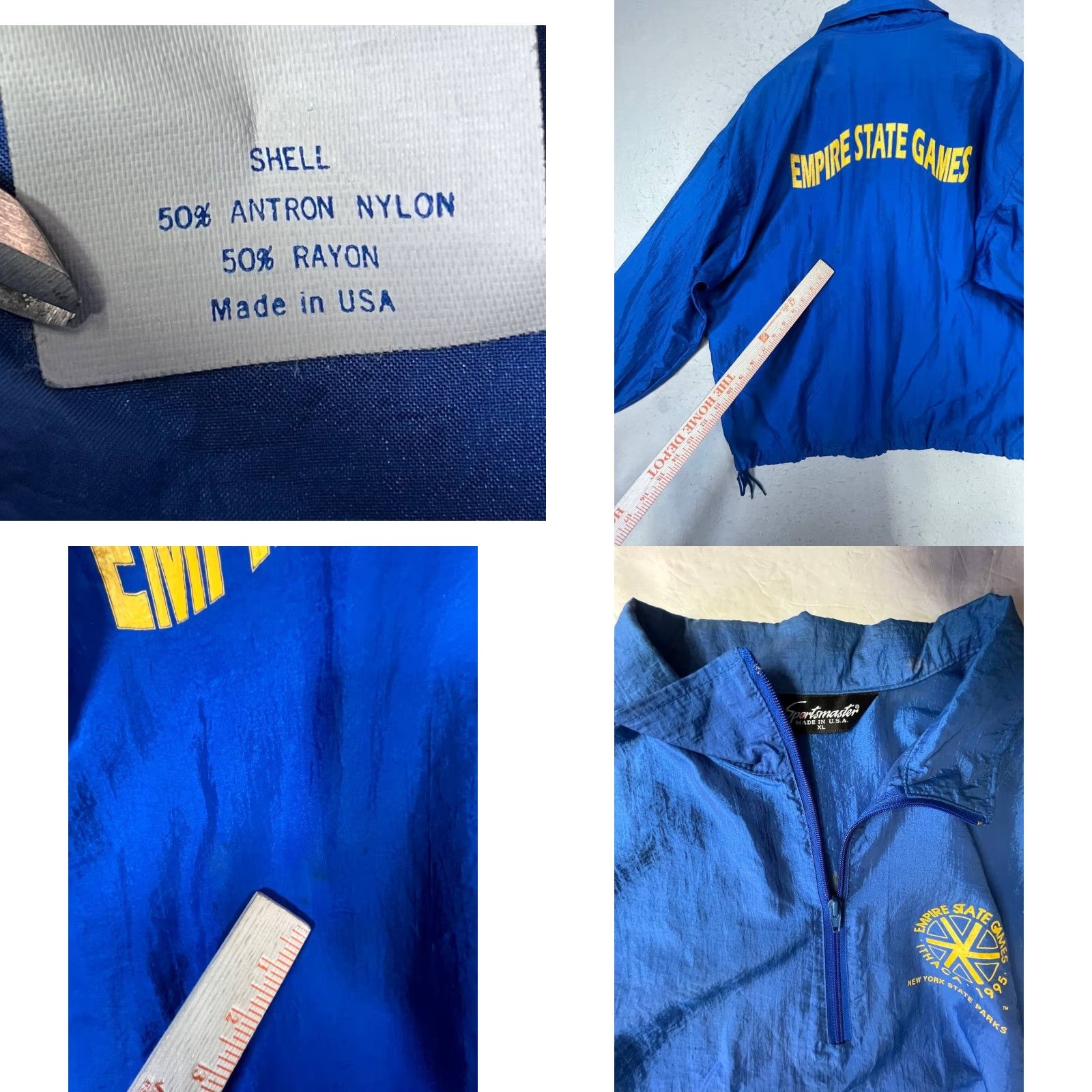 Vintage VINTAGE Sportsmaster Jacket XL Mens Blue Nylon Windbreaker Retro Coach Made in USA Size US XL / EU 56 / 4 - 8 Thumbnail