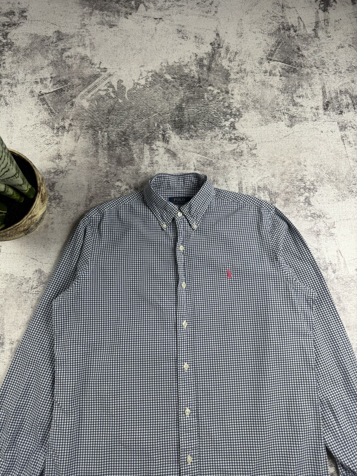 Polo Ralph Lauren Polo Ralph Lauren Blue M Size Button Checked Classic Collar LongSleeve Shirt Size US M / EU 48-50 / 2 - 5 Thumbnail
