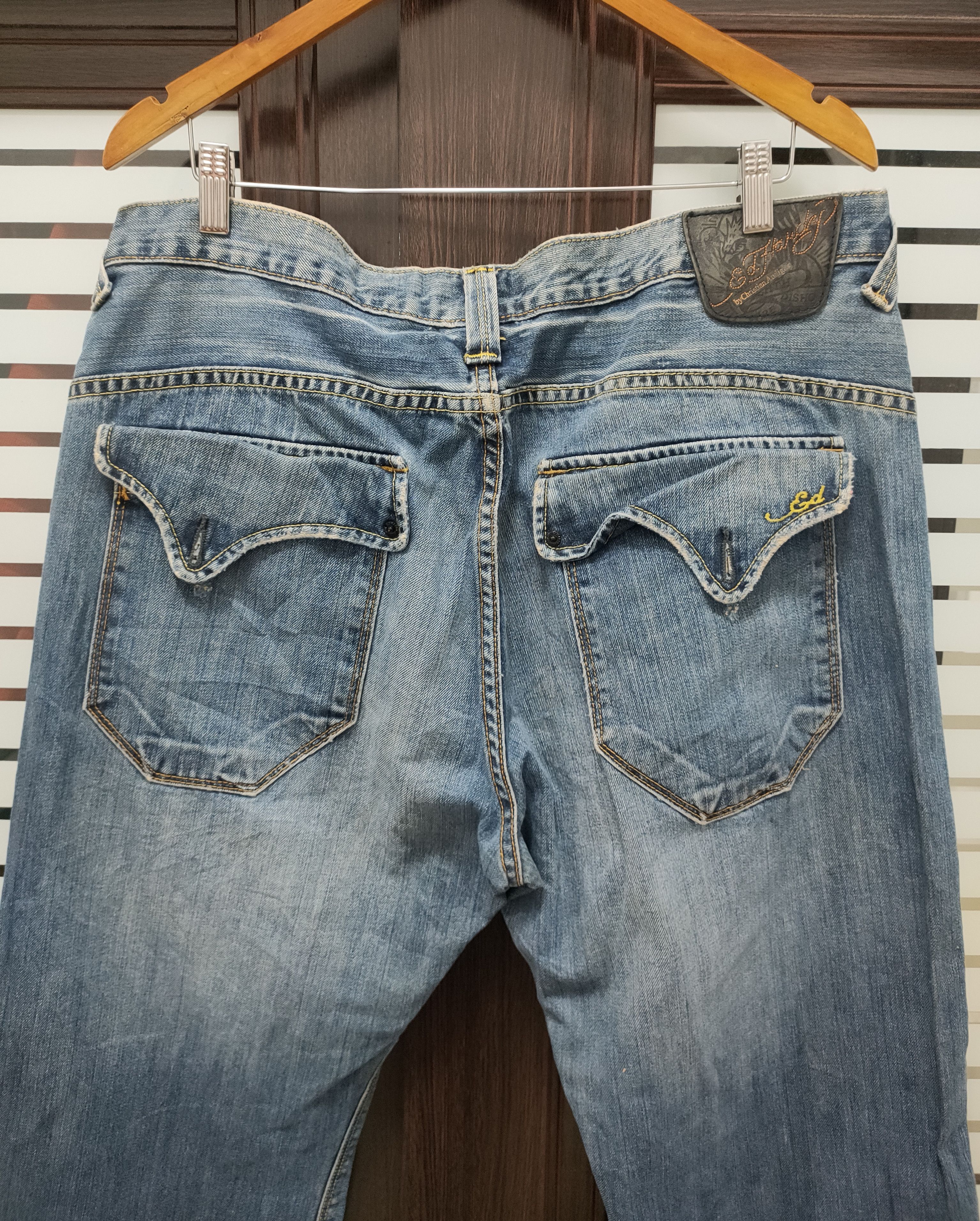 Ed Hardy 🔥 Wide Leg Ed Hardy by Christian Audigier Distressed 🔥 Size US 38 / EU 54 - 6 Thumbnail