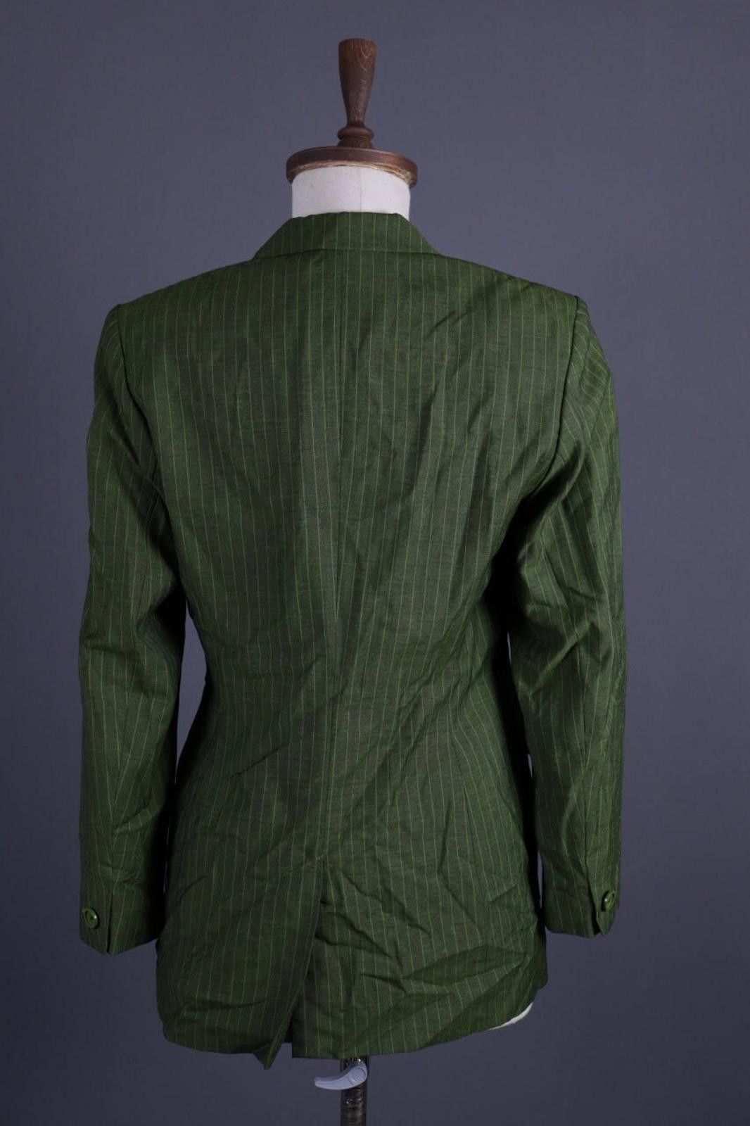 Christian Dior Monsieur Mondi Green Wool Mohair Coat Blazer Jacket Size 38 Size M / US 6-8 / IT 42-44 - 11 Thumbnail