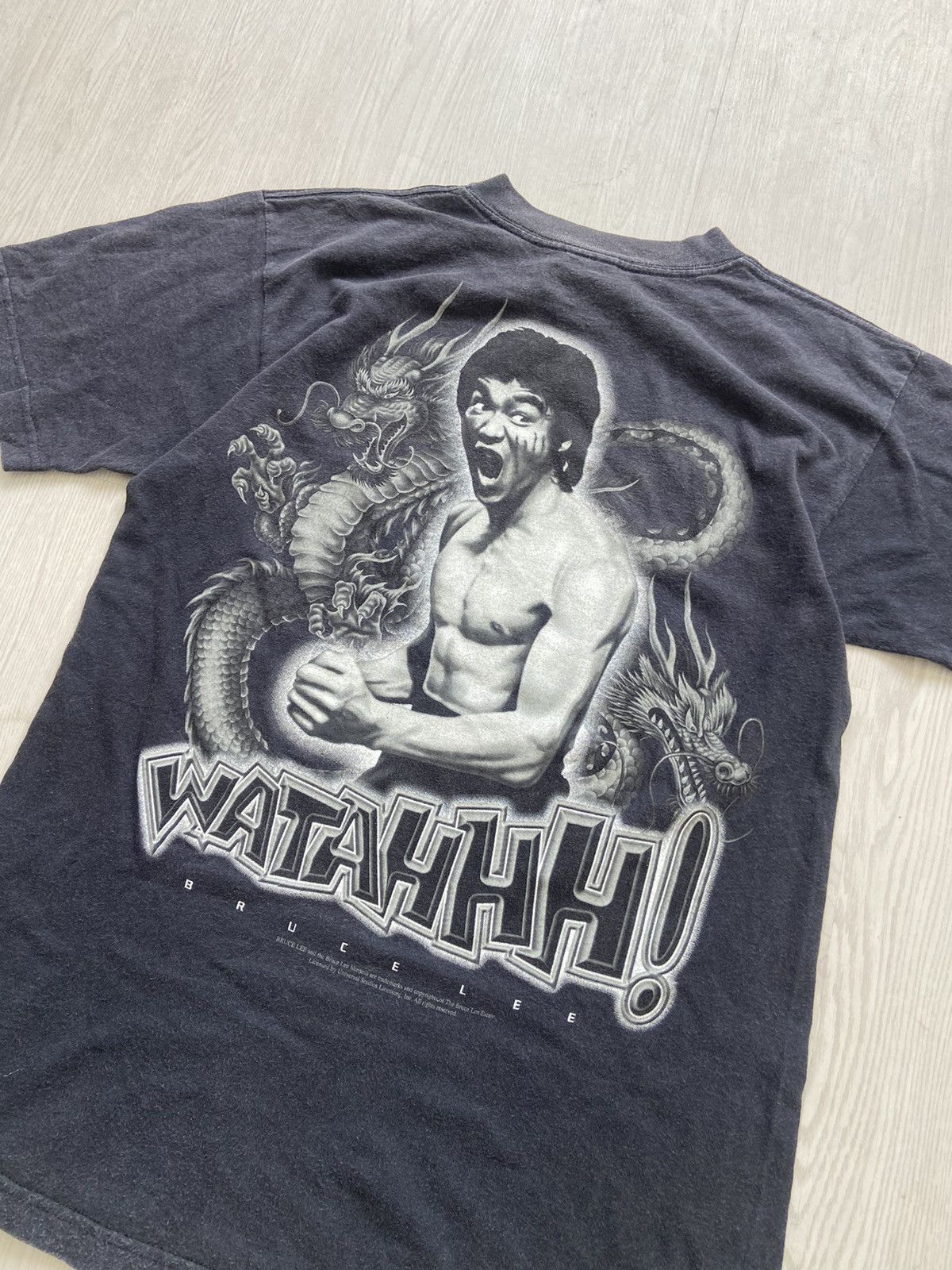 Vintage Vintage 1990’s Bruce Lee Dragon Movie Promo Tshirt Size US M / EU 48-50 / 2 - 6 Thumbnail