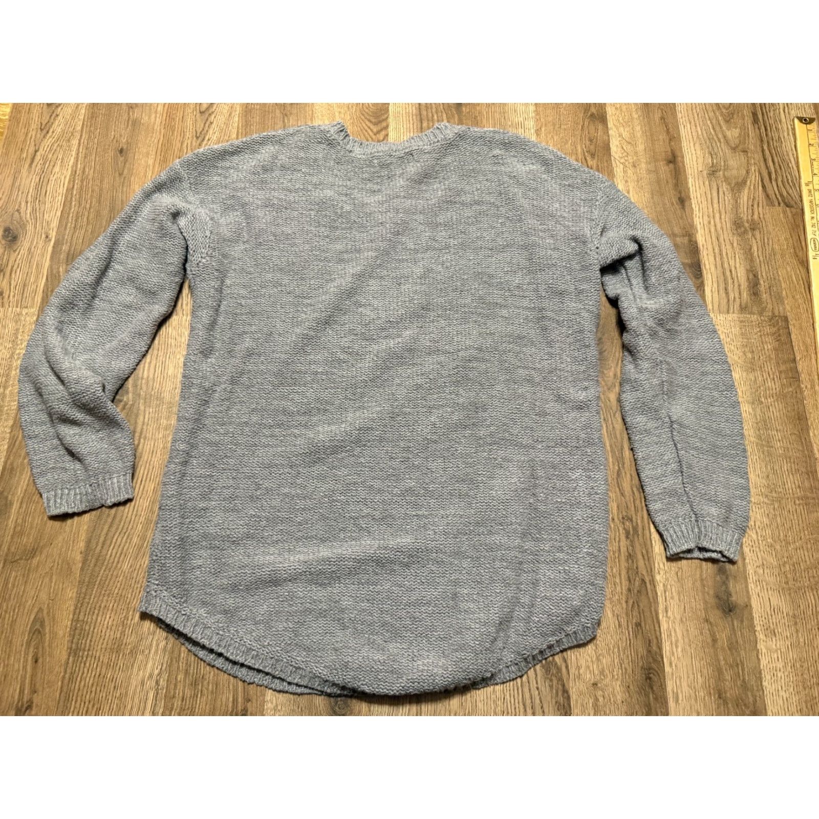 Vintage RuffHewn Sweater, Women's Size Large, Gray, V-neck, Pullover, Knit, Pullover, Casual, Fall, Spring, Winter, Mens Womens Girls Boys Size L / US 10 / IT 46 - 2 Thumbnail