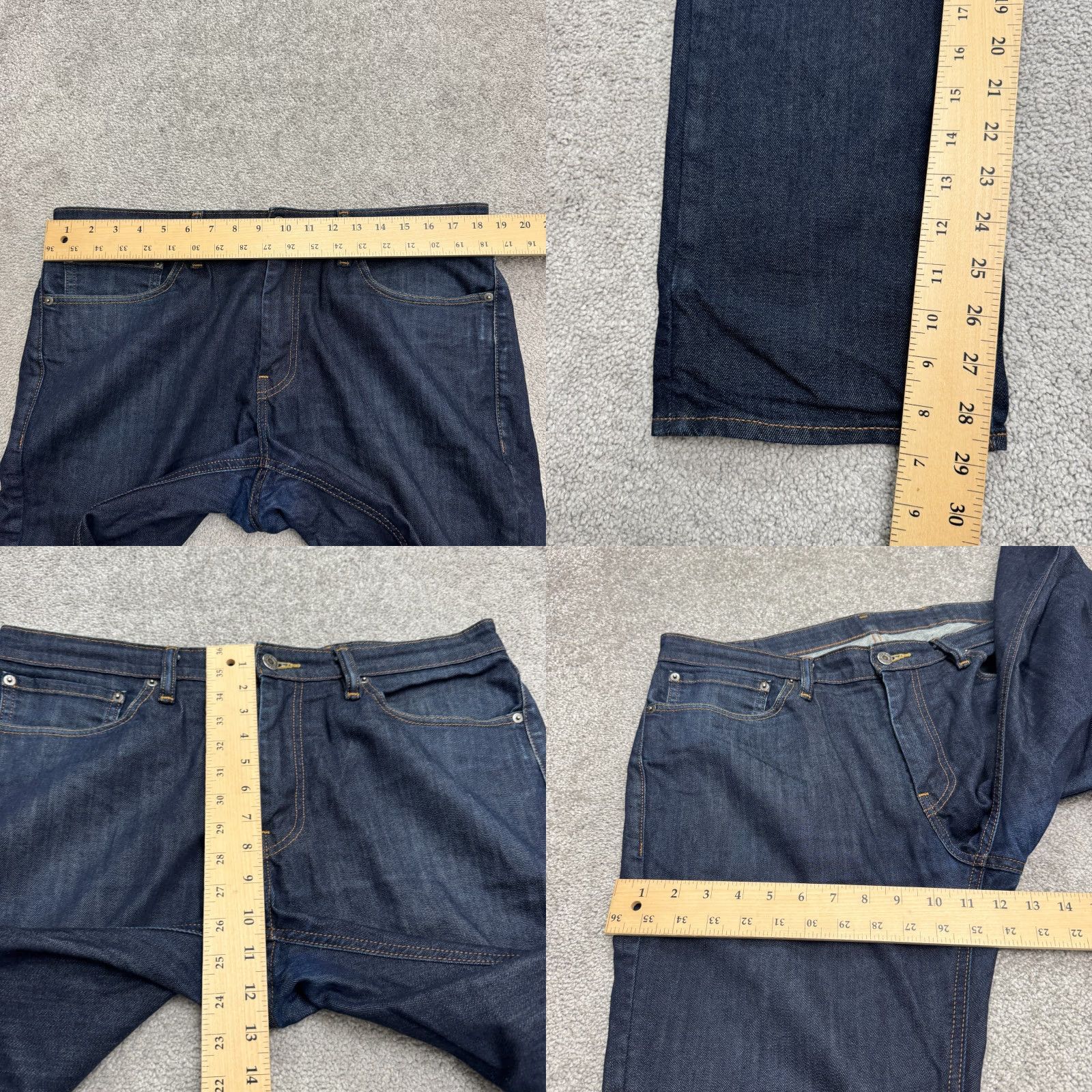 Levi's Levi's 511 Slim Stretch Denim Jeans Men 36x30 Blue Dark Wash Straight Leg Cotton Size US 36 / EU 52 - 9 Thumbnail