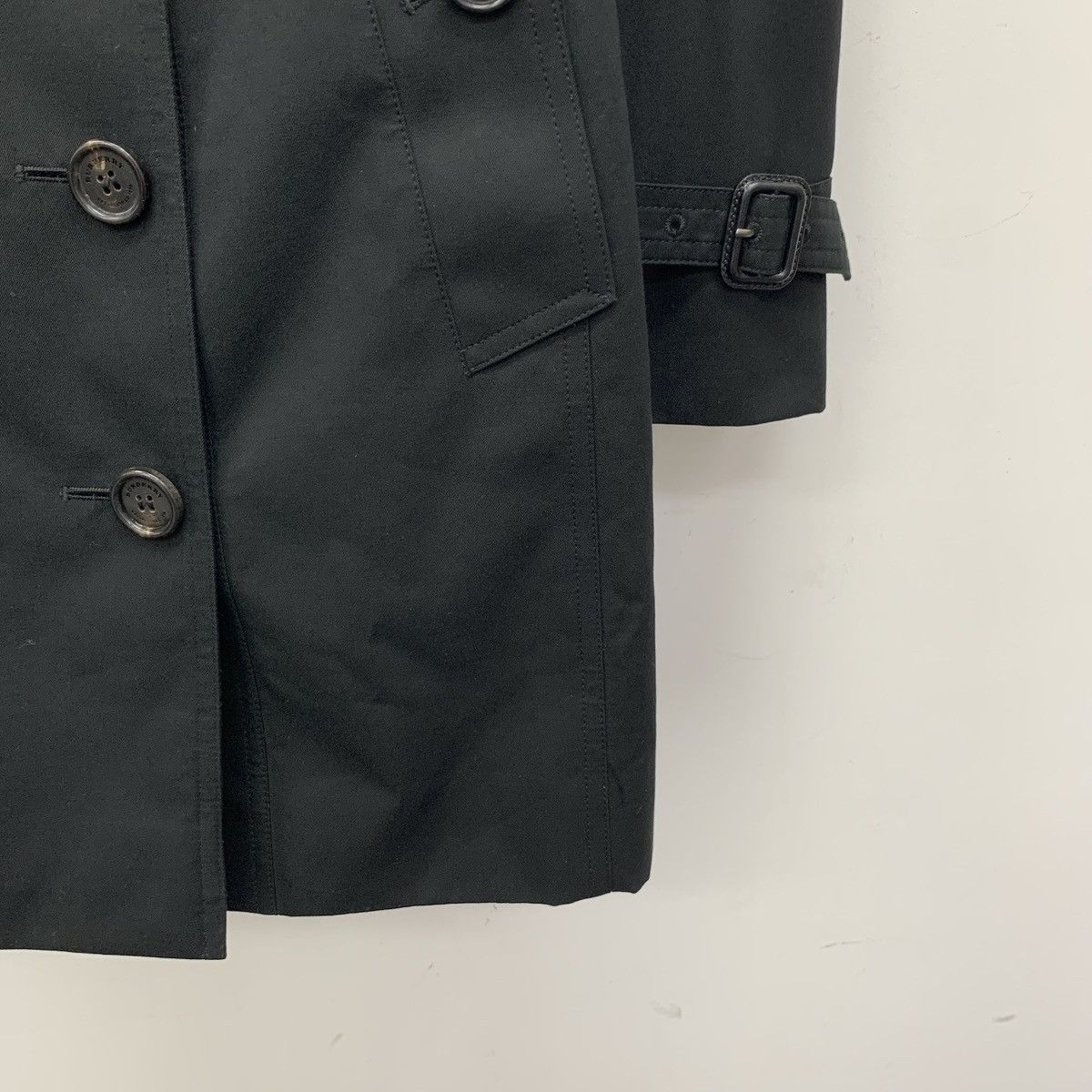 Burberry Burberry Black Cotton Trench Coat Jacket Size XS / US 0-2 / IT 36-38 - 4 Thumbnail