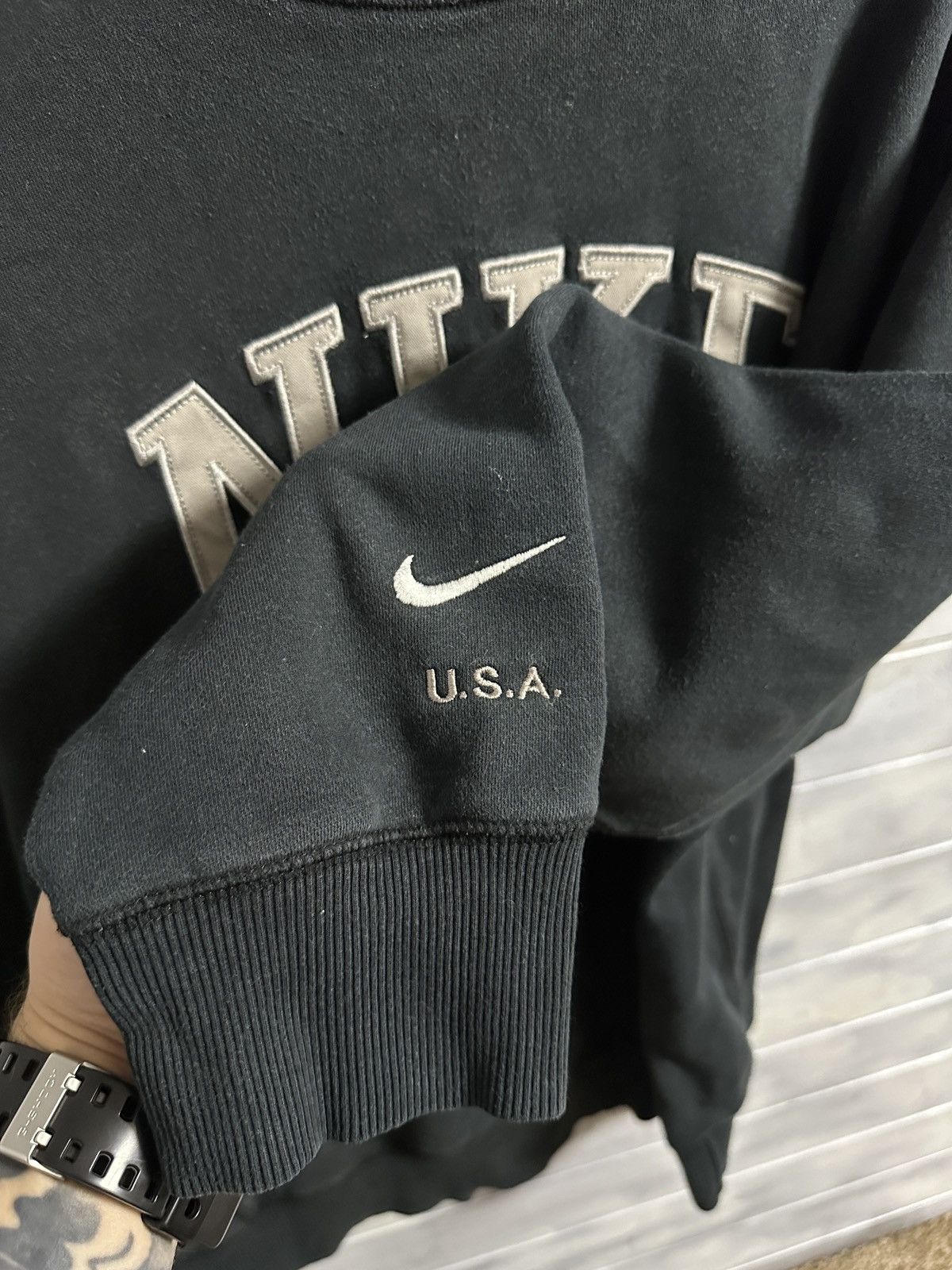 Nike Rare Vintage Sweatshirt Nike Sportswear USA Swoosh Drill Y2K Size US L / EU 52-54 / 3 - 3 Thumbnail