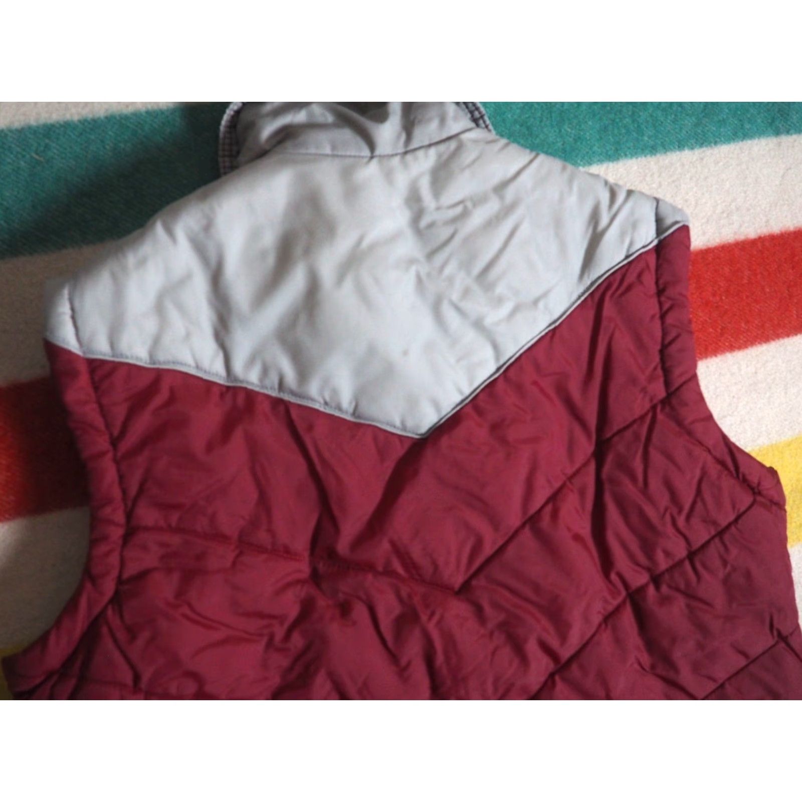 Vintage VINTAGE Polar Bear Vest L Men Red Snap Pocket Quilted 70s 80s Ski Puffer Bodywarmer Insulated Wool? Size US L / EU 52-54 / 3 - 5 Thumbnail