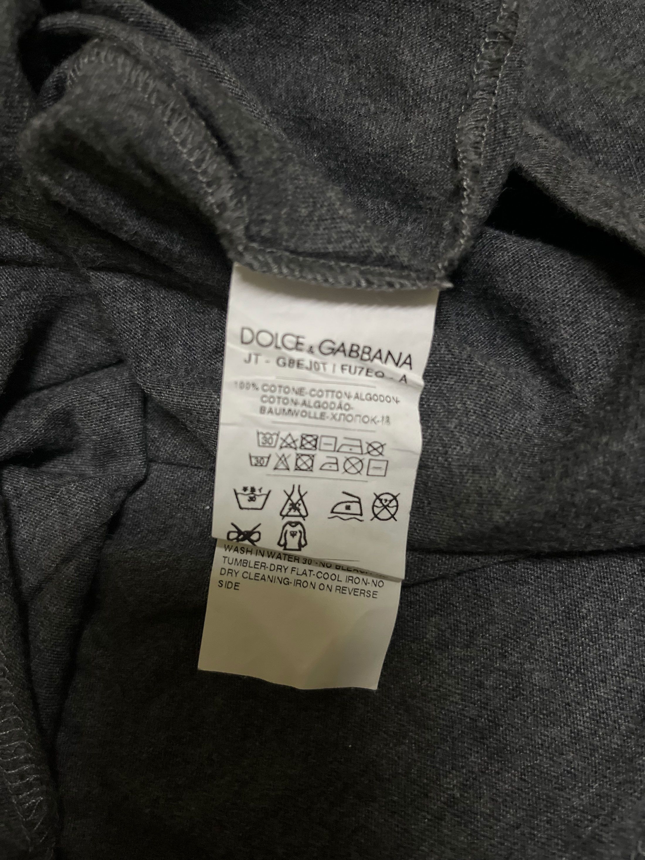 Dolce & Gabbana Dolce & Gabbana V Neck Tipped Blank Short Sleeve Size US XL / EU 56 / 4 - 5 Thumbnail