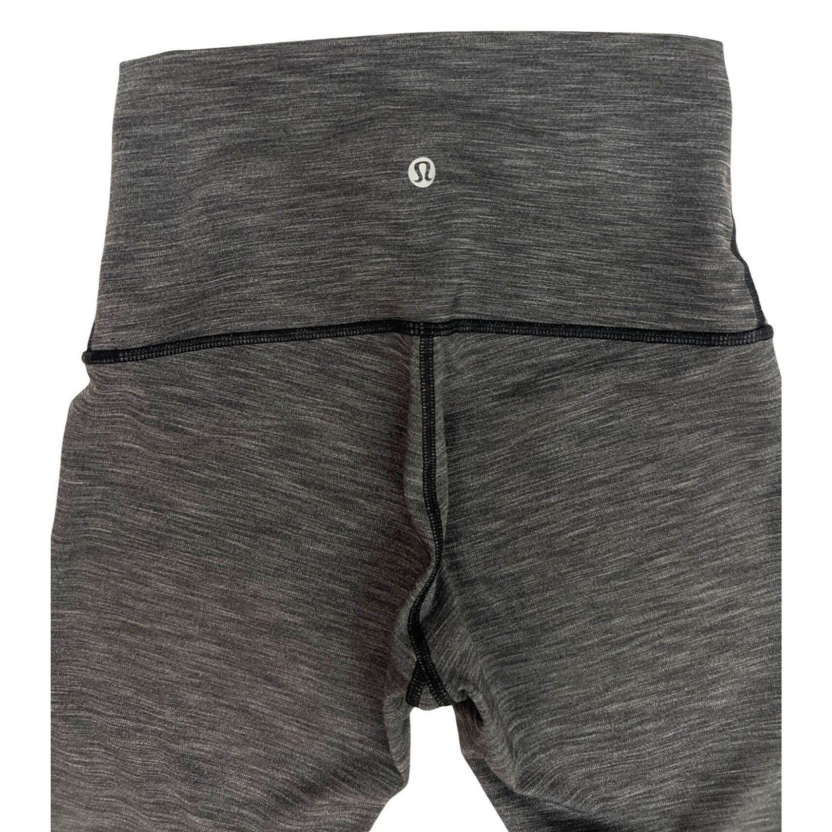 Lululemon Lululemon Womens Wunder Under Crop Luon Ripple Heather Black Size 26" / US 2 / IT 38 - 7 Thumbnail