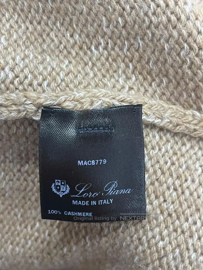 Loro Piana Loro Piana Khaki Classic Round Neck Cashmere Sweater Size XS / US 0-2 / IT 36-38 - 4 Thumbnail