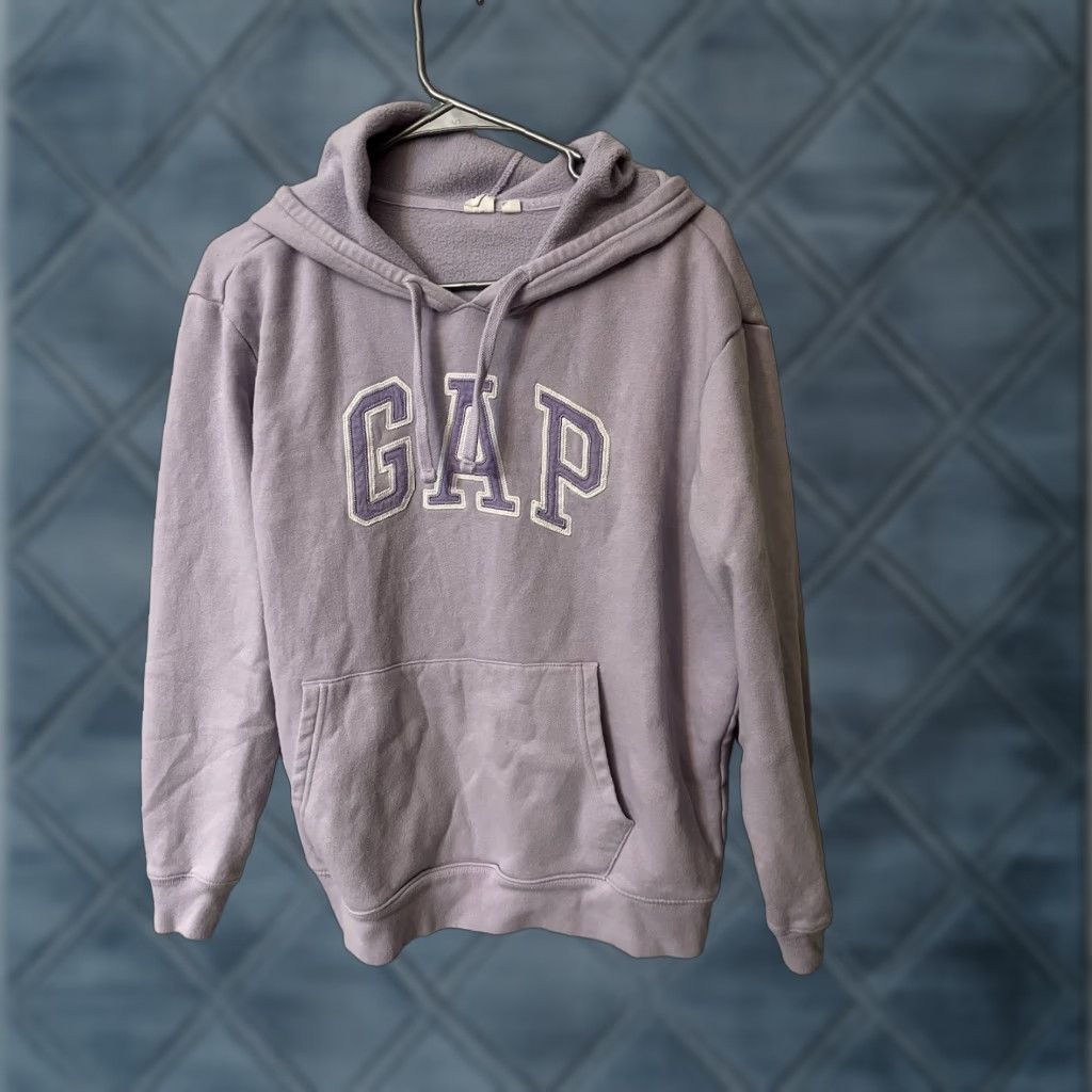 Gap GAP Hoodie Pullover Women Logo Size L Purple Light Purple Hoodie Womens Large Gap Logo Hoodie Size L / US 10 / IT 46 - 1 Thumbnail