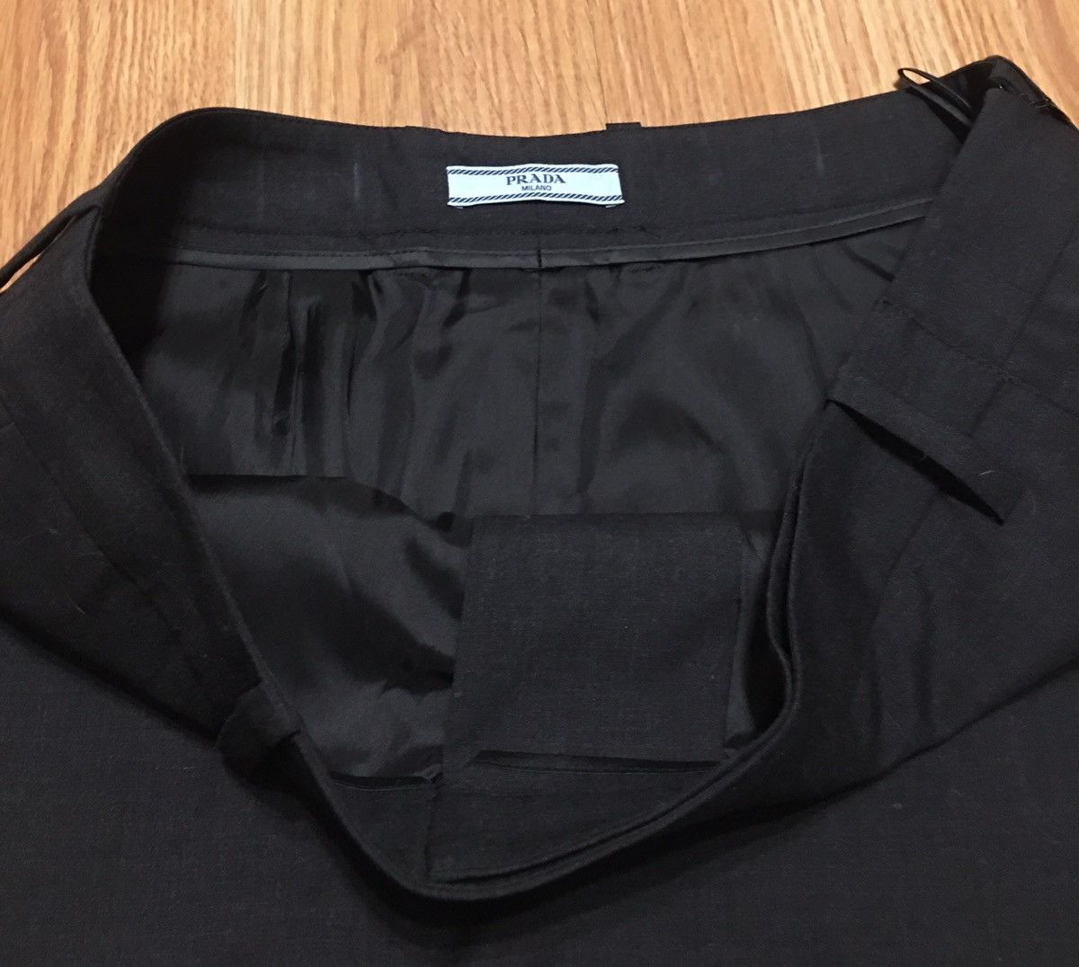 Prada PRADA Dark Grey Wool Pencil Skirt Size EU 44 Size 30" / US 8 / IT 44 - 12 Thumbnail