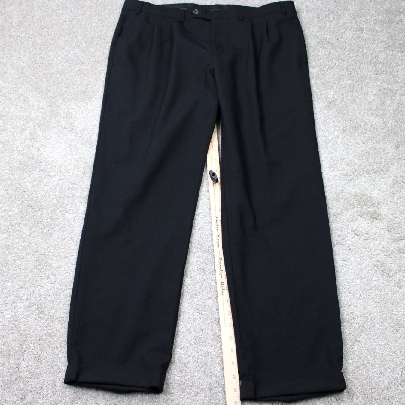 Ralph Lauren LAUREN Ralph Lauren Pants Men 38 x 30 Black Wool Pleated Cuffed Regular Fit Dress Pants Size US 38 / EU 54 - 3 Thumbnail