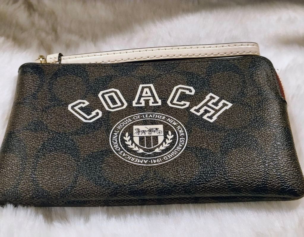 Coach Women's Coach Brown Signature Logo Wristlet Size ONE SIZE - 2 Thumbnail