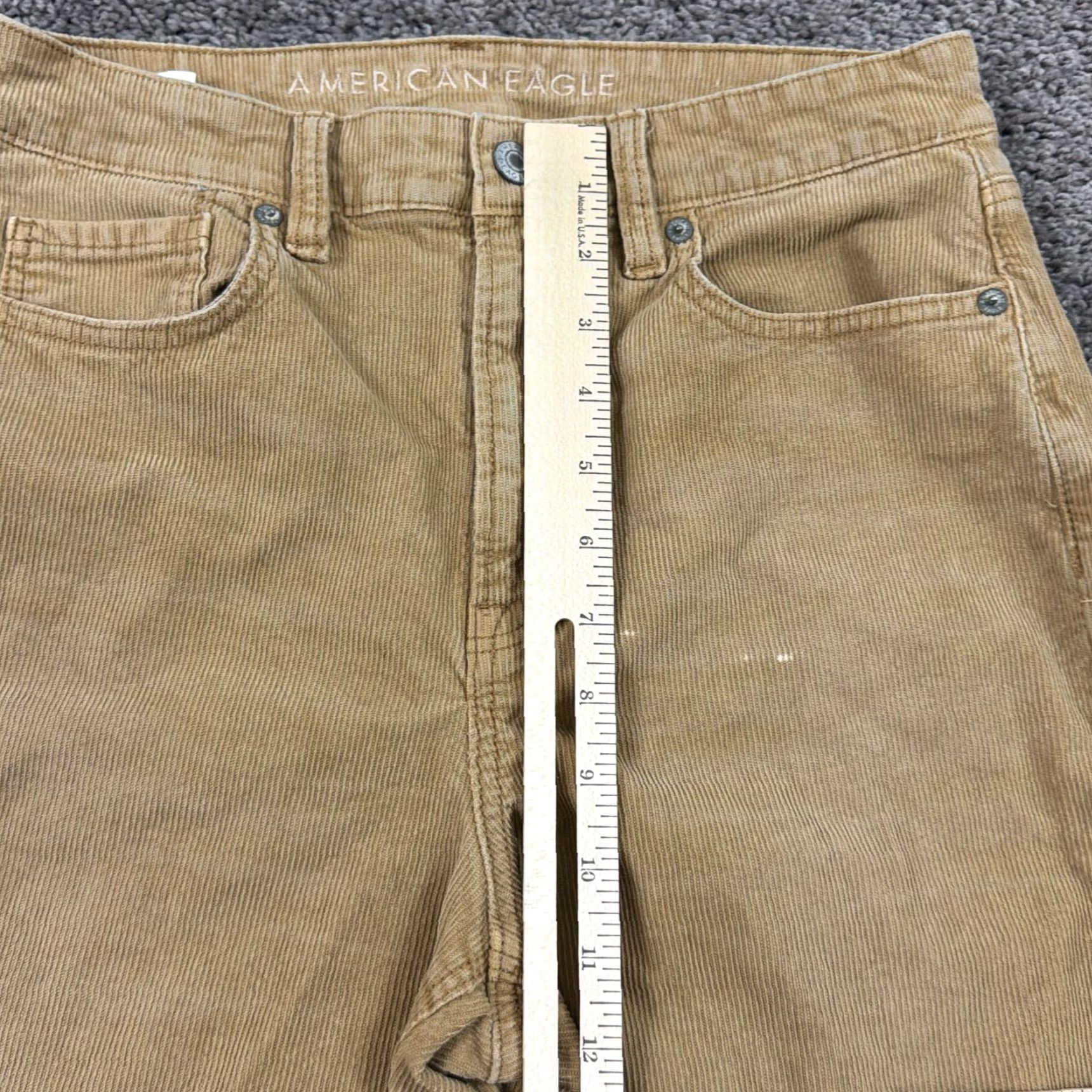 American Eagle Outfitters American Eagle Pants Women 6 Brown Corduroy High Rise Stretch Mom Straight 27x28 Size 28" / US 6 / IT 42 - 7 Thumbnail