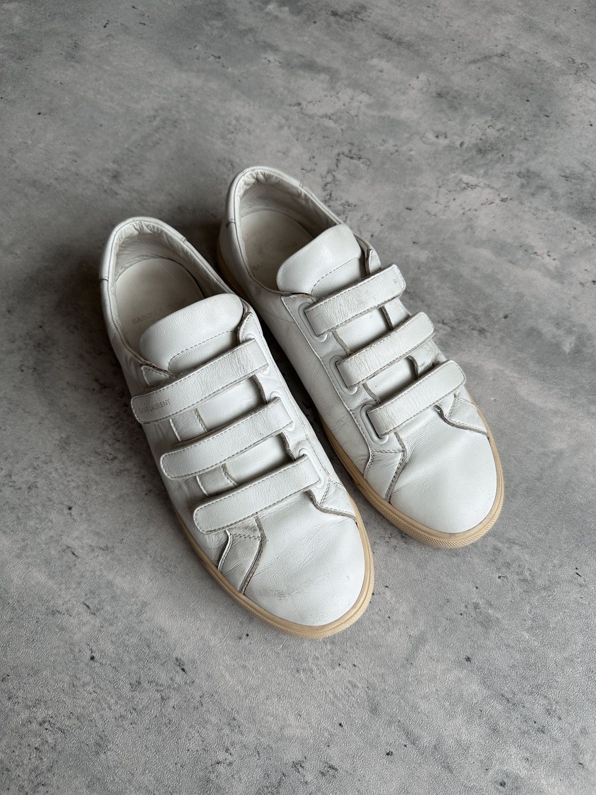 Saint Laurent Paris HEDI SLIMANE | SL/01 VELCRO STRAP COURT CLASSIC LOW TOP Size US 9 / EU 42 - 12 Thumbnail