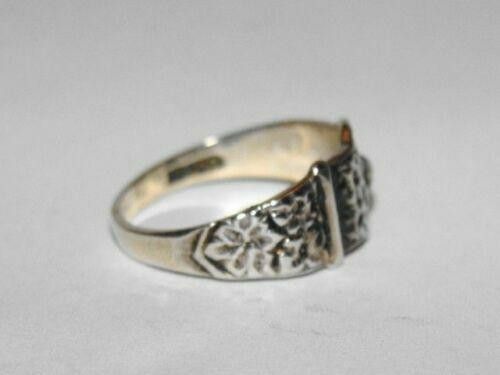 Designer Victorian Etched Buckle Ring Size ONE SIZE - 2 Thumbnail