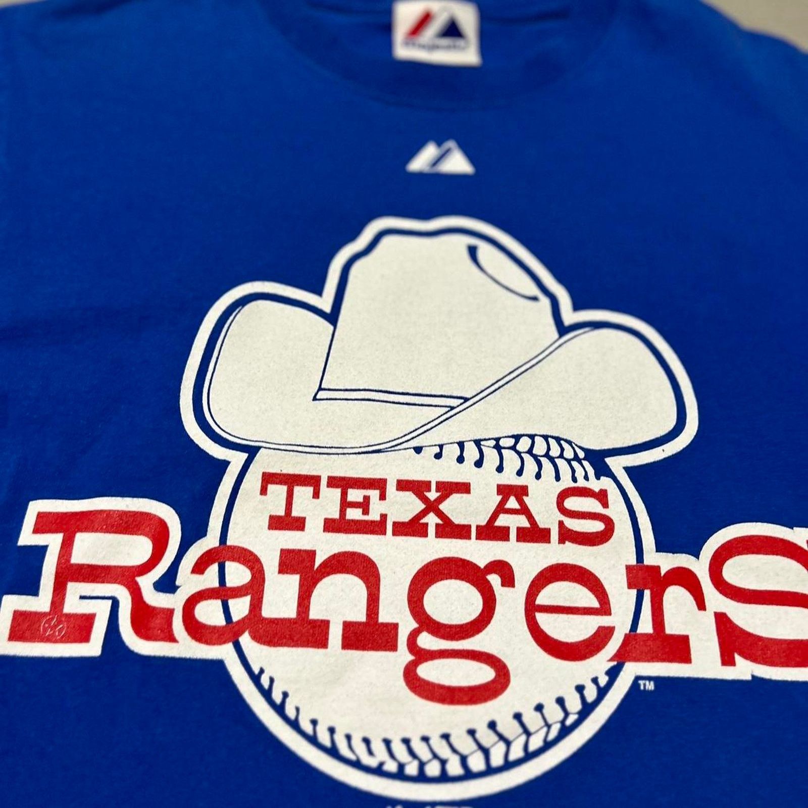 Other Vintage Majestic Texas Rangers T-Shirt Cowboy Hat Blue Logo Size US S / EU 44-46 / 1 - 2 Thumbnail