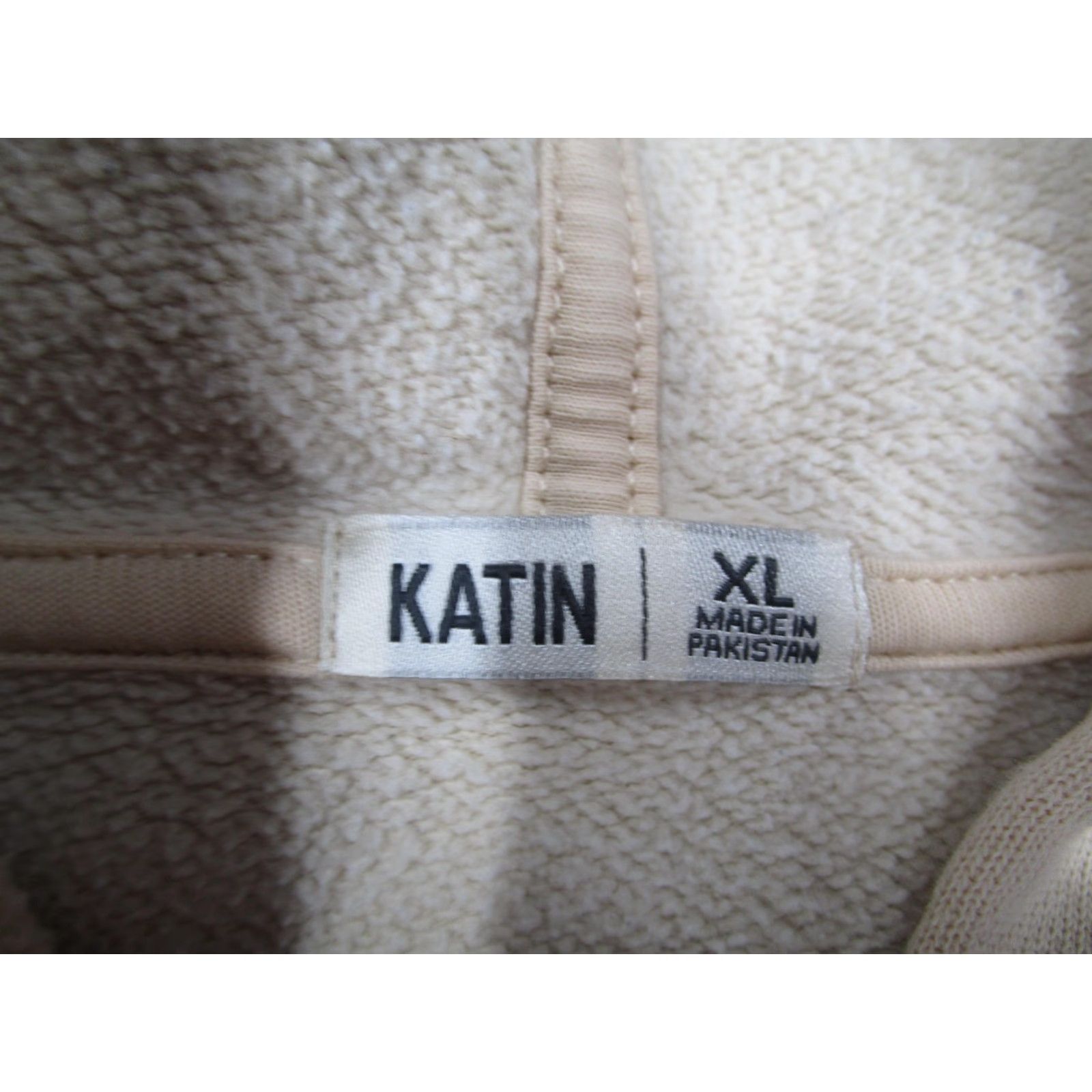 Katin Katin Hoodie Mens XL Beige Fleece Pullover Embroidered Logo Kangaroo Pocket Size US XL / EU 56 / 4 - 3 Thumbnail