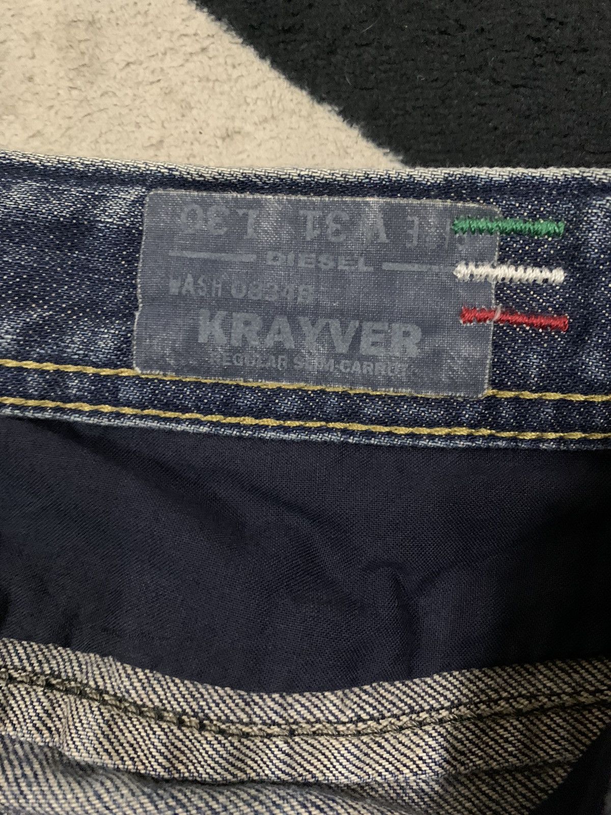 Diesel Diesel Industry Krayver Acid Wash Distressed Grunge Jeans Size US 32 / EU 48 - 20 Thumbnail
