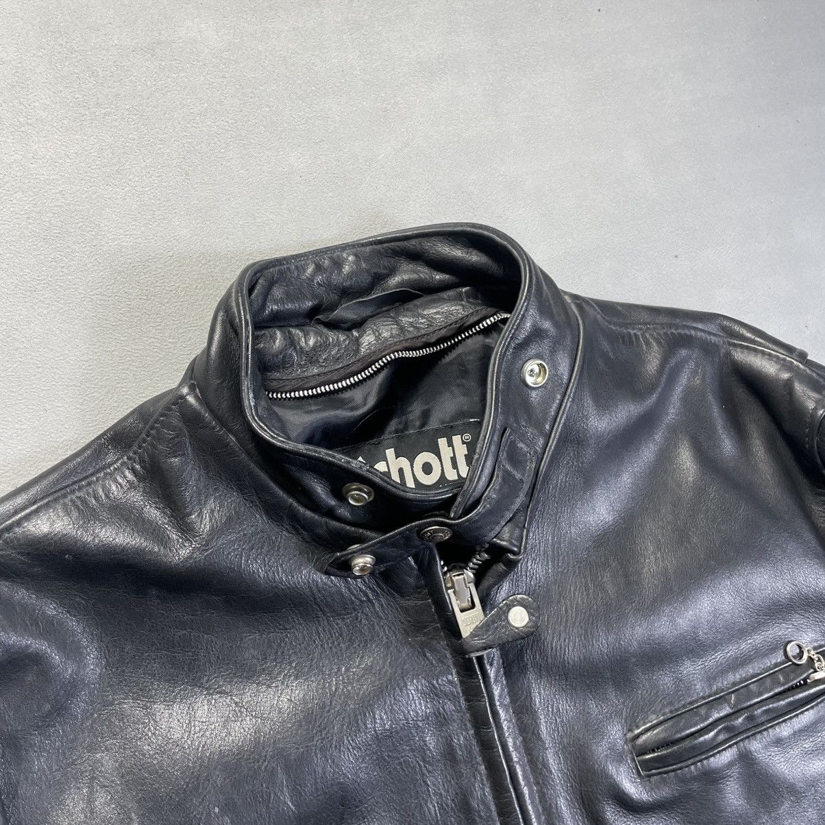 Schott Schott 141 Cowhide Leather Single Riders Jacket Blouson Size US XS / EU 42 / 0 - 2 Thumbnail