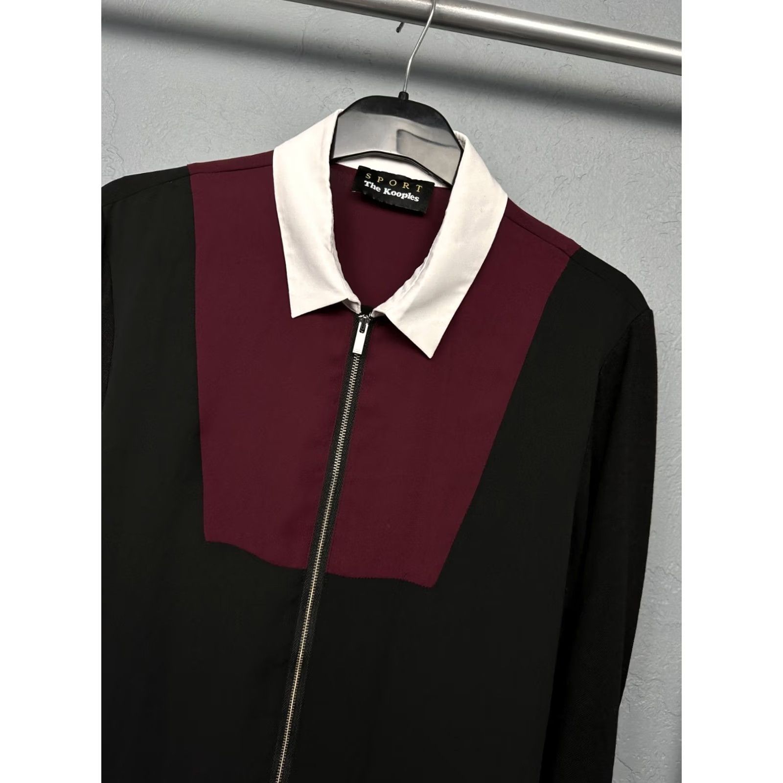 The Kooples The Kooples Sport Blouse Shirt M Black Collared Zip Size M / US 6-8 / IT 42-44 - 2 Thumbnail