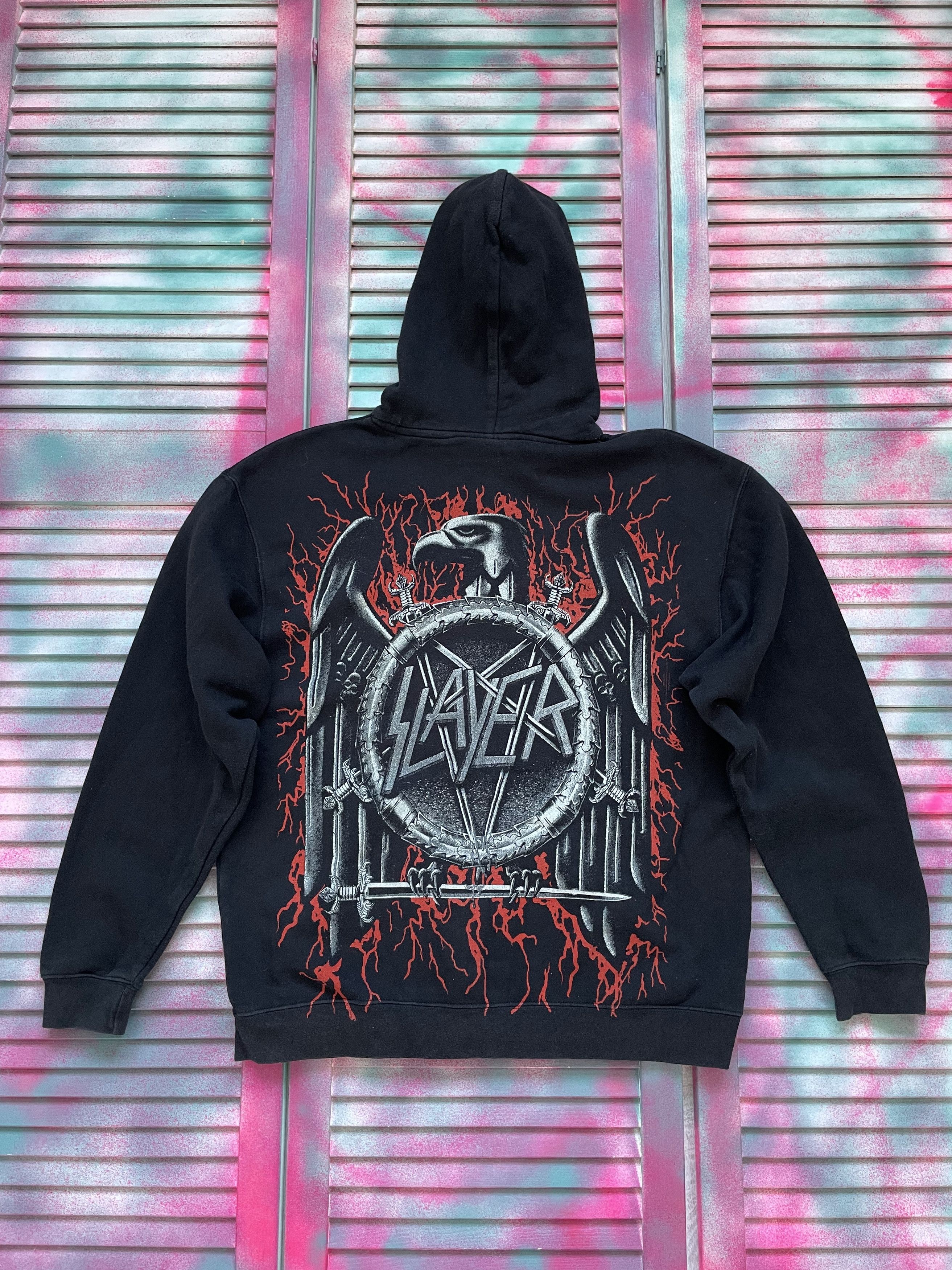 Band Tees Vintage Slayer Eagle Big Printed Hoodie Size US M / EU 48-50 / 2 - 8 Thumbnail