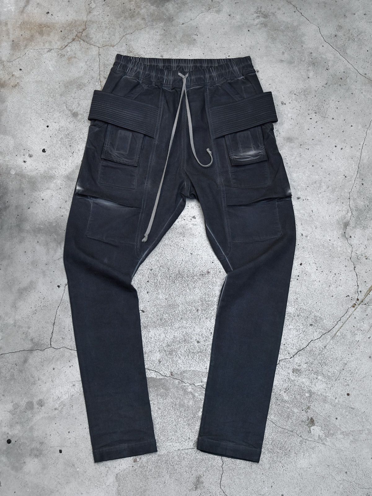 Rick Owens Drkshdw RICK OWENS DRKSHDW CREATCH CARGO PANTS - DARK DUST Size US 31 - 1 Thumbnail